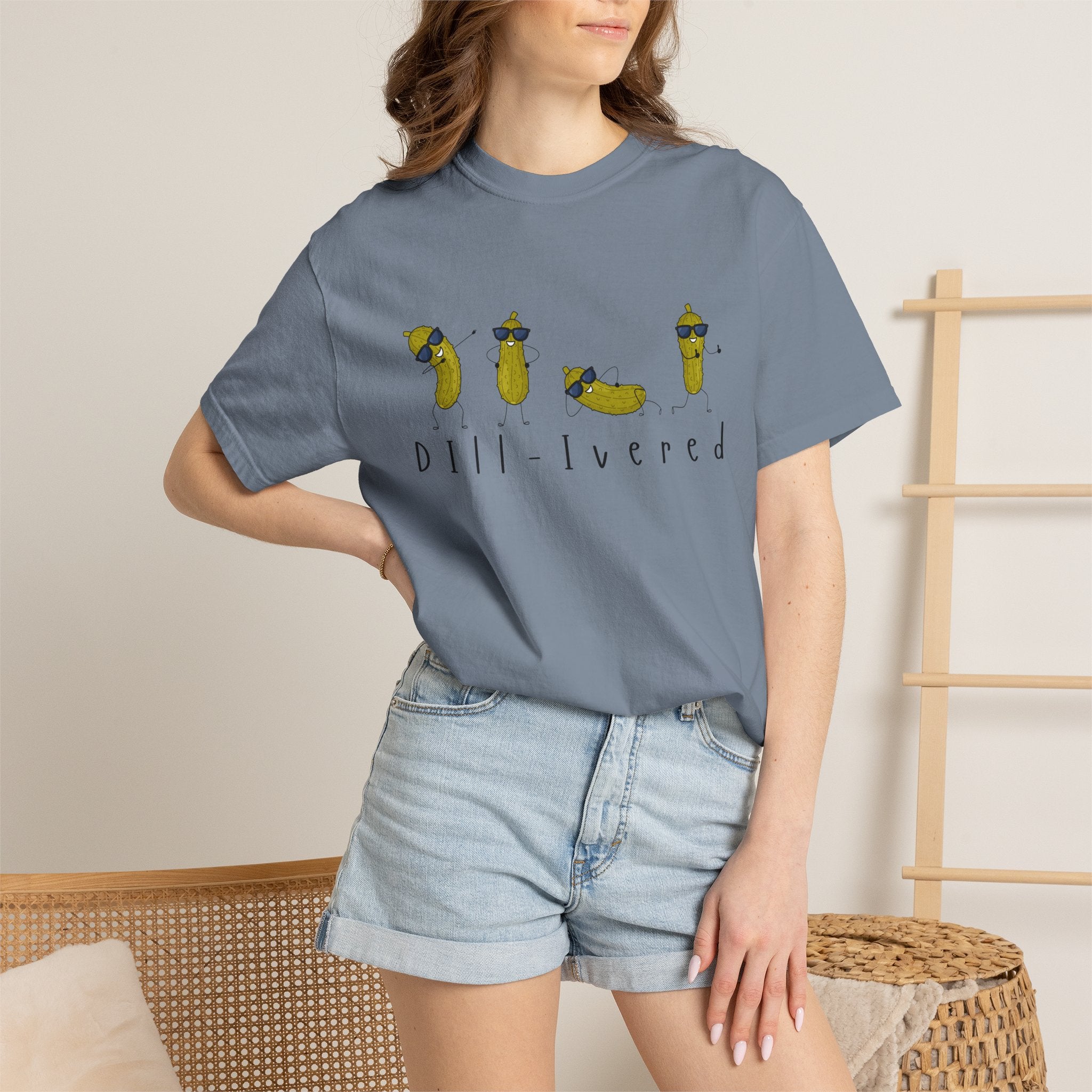 Dill-Livered Pickle Pun T-Shirt — Funny Pickle Lover Tee