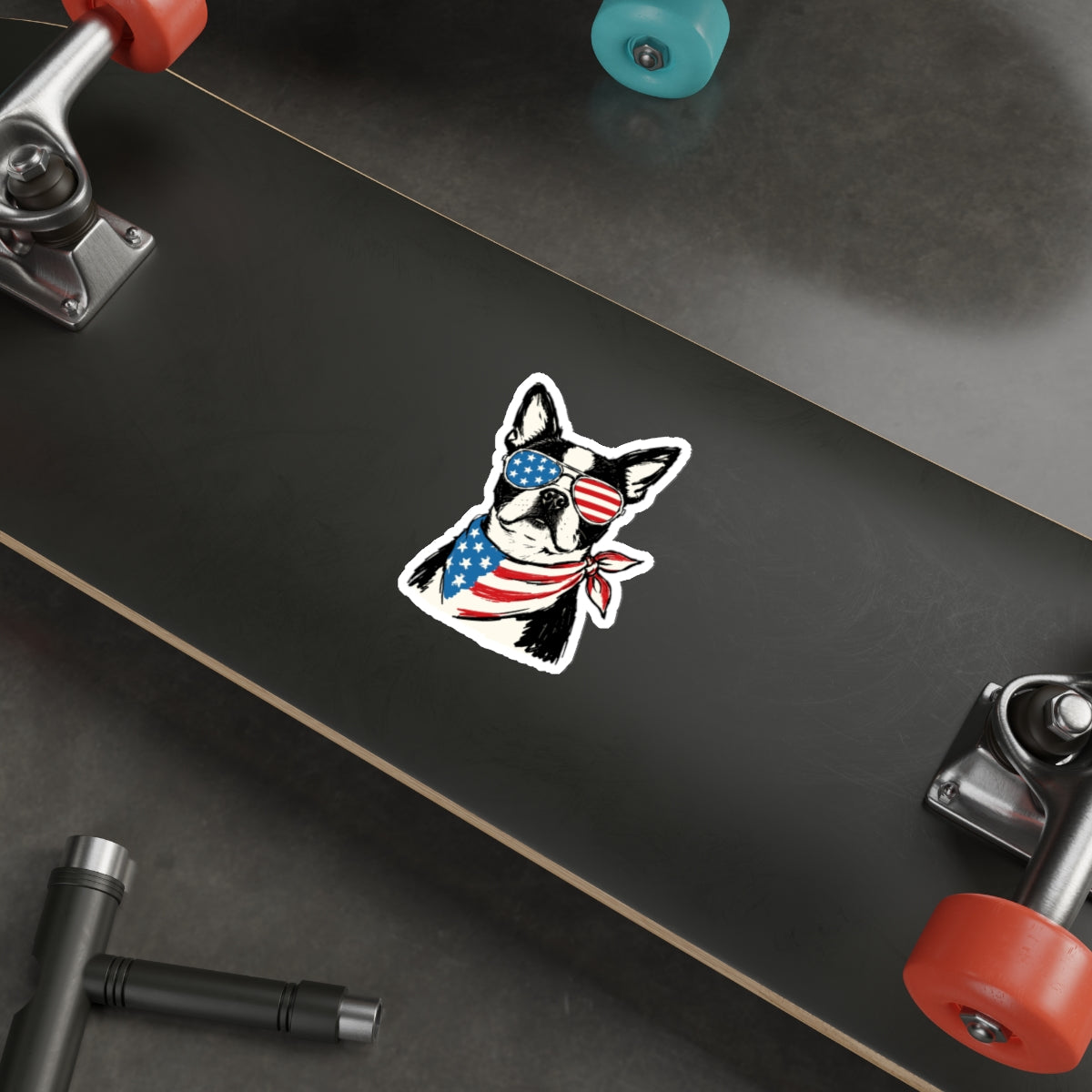 Patriotic Sticker Pack — Paws and Shades 4th of July Red White Blue Die-Cut Stickers