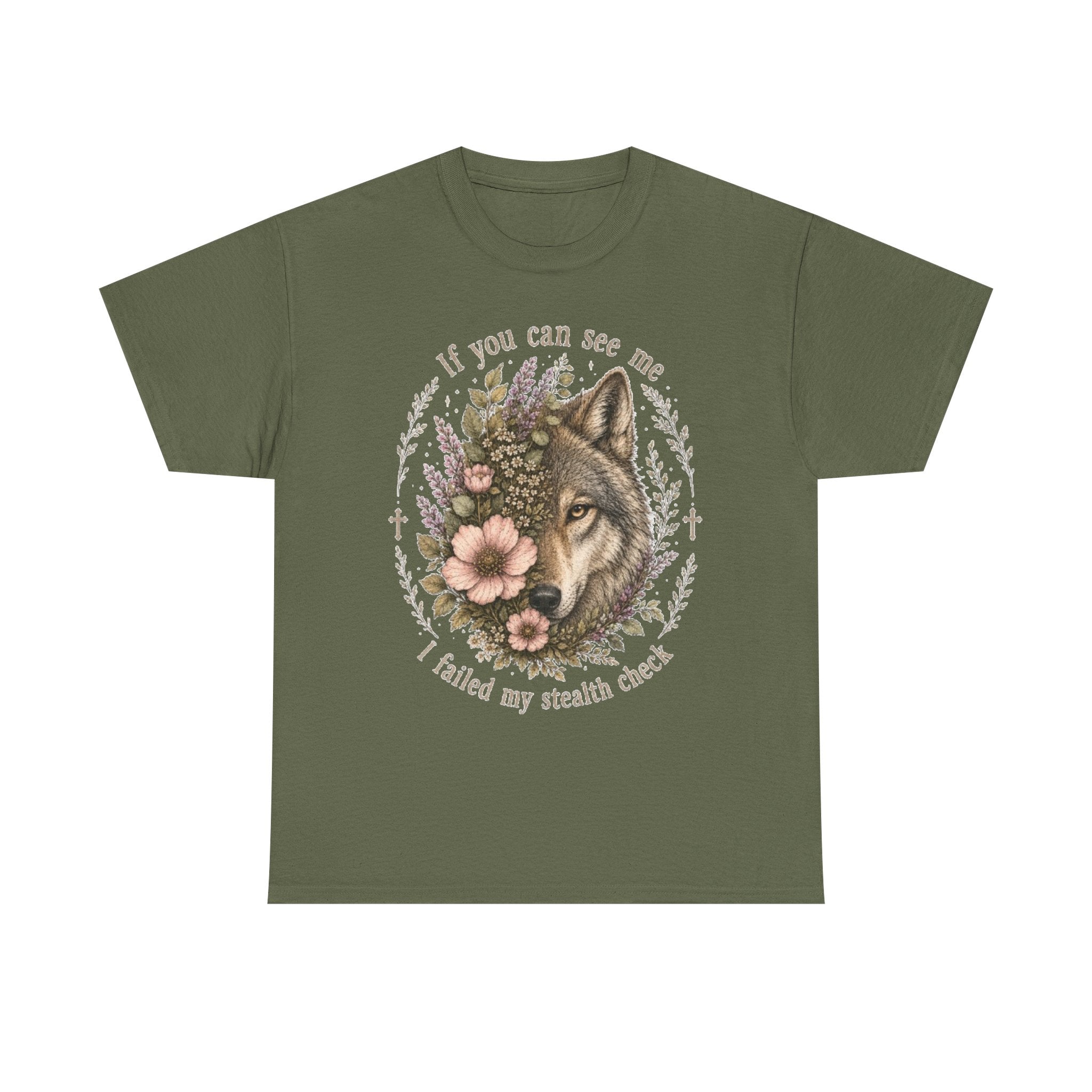 seawolf Floral Tee — "If you can see me I failed my stealth check" Graphic T-Shirt