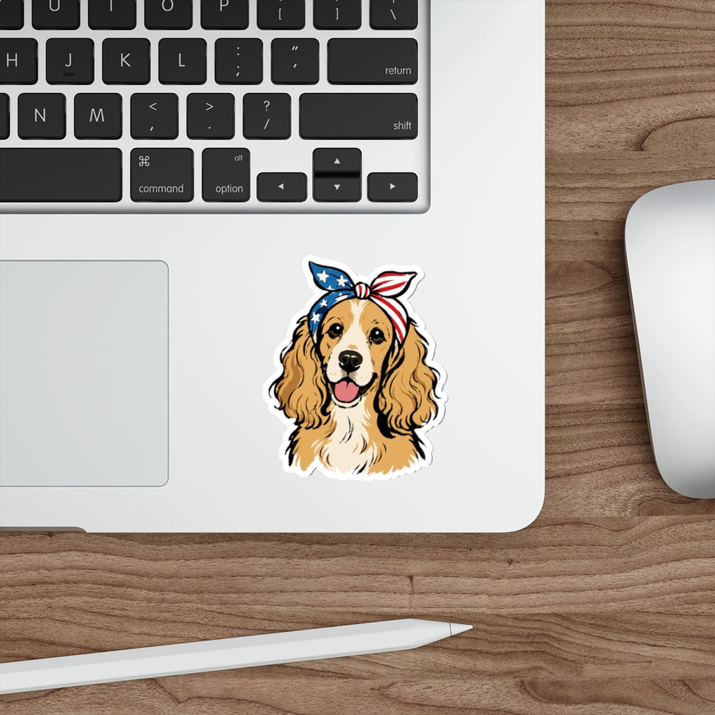 Copy of Patriotic Sticker Pack — Lady w/ bandana 4th of July Red White Blue Die-Cut Stickers