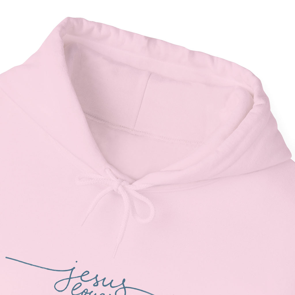 Jesus Loves You Script Hoodie — Minimal Christian Faith Pullover
