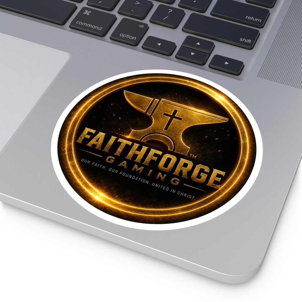 FaithForge Gaming Christian Anvil Round Sticker Indoor/Outdoor