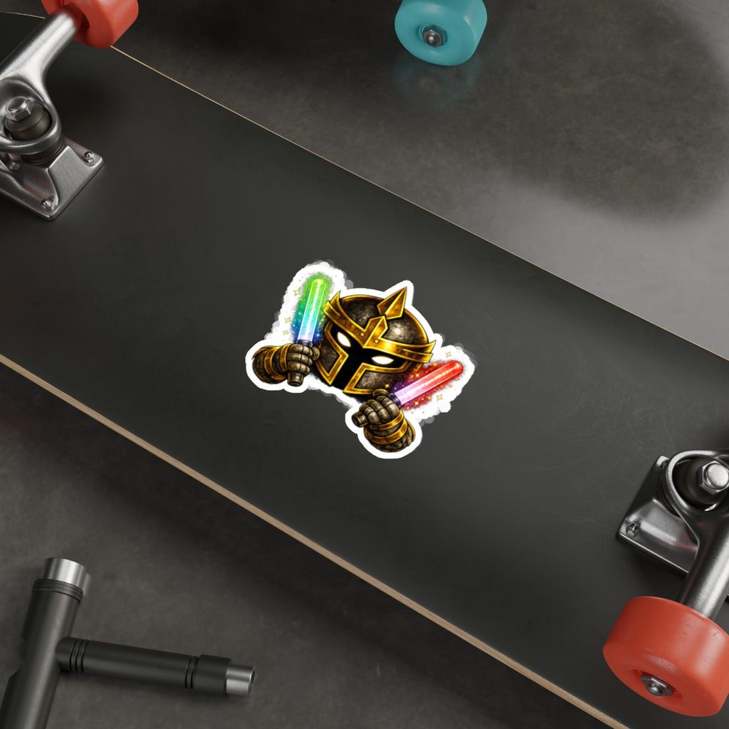 FaithForge Knight Dance Die-Cut Sticker — Water-resistant vinyl