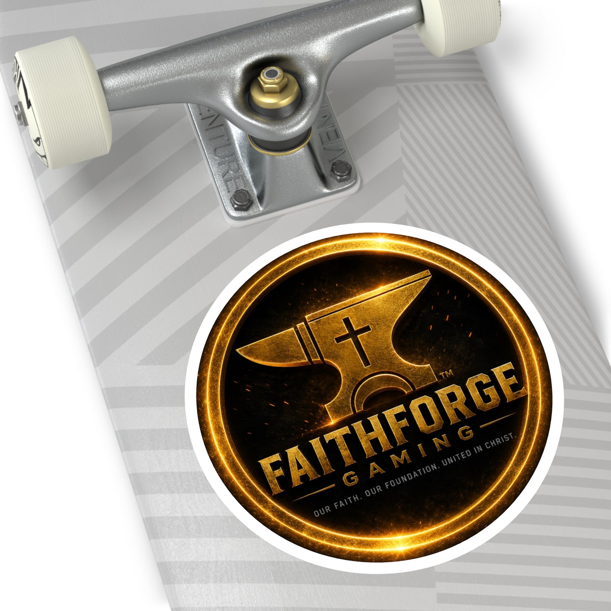 FaithForge Gaming Christian Anvil Round Sticker Indoor/Outdoor