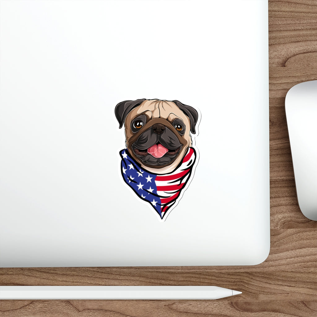 Patriotic Sticker Pack — Puggy Love 4th of July Red White Blue Die-Cut Stickers