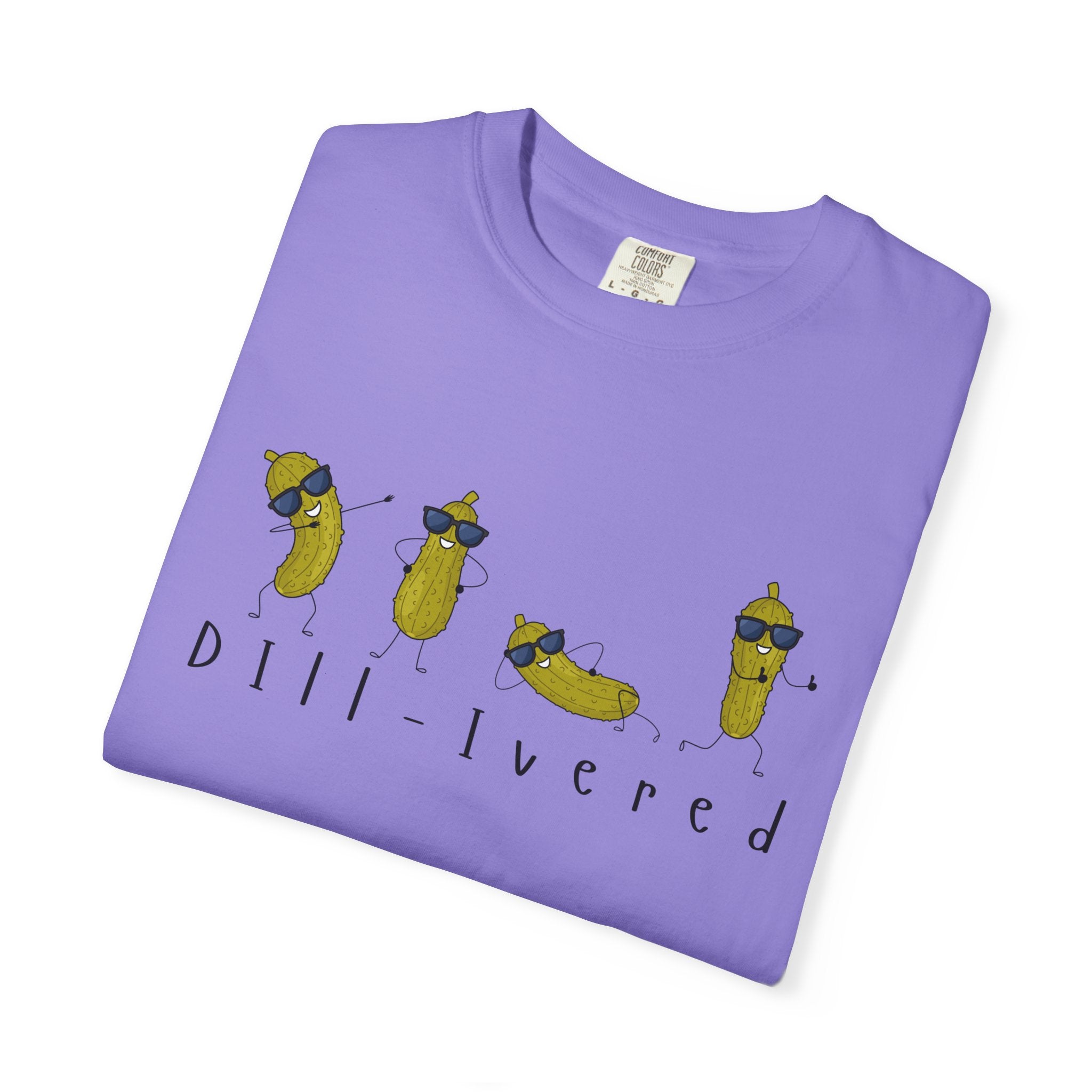 Dill-Livered Pickle Pun T-Shirt — Funny Pickle Lover Tee