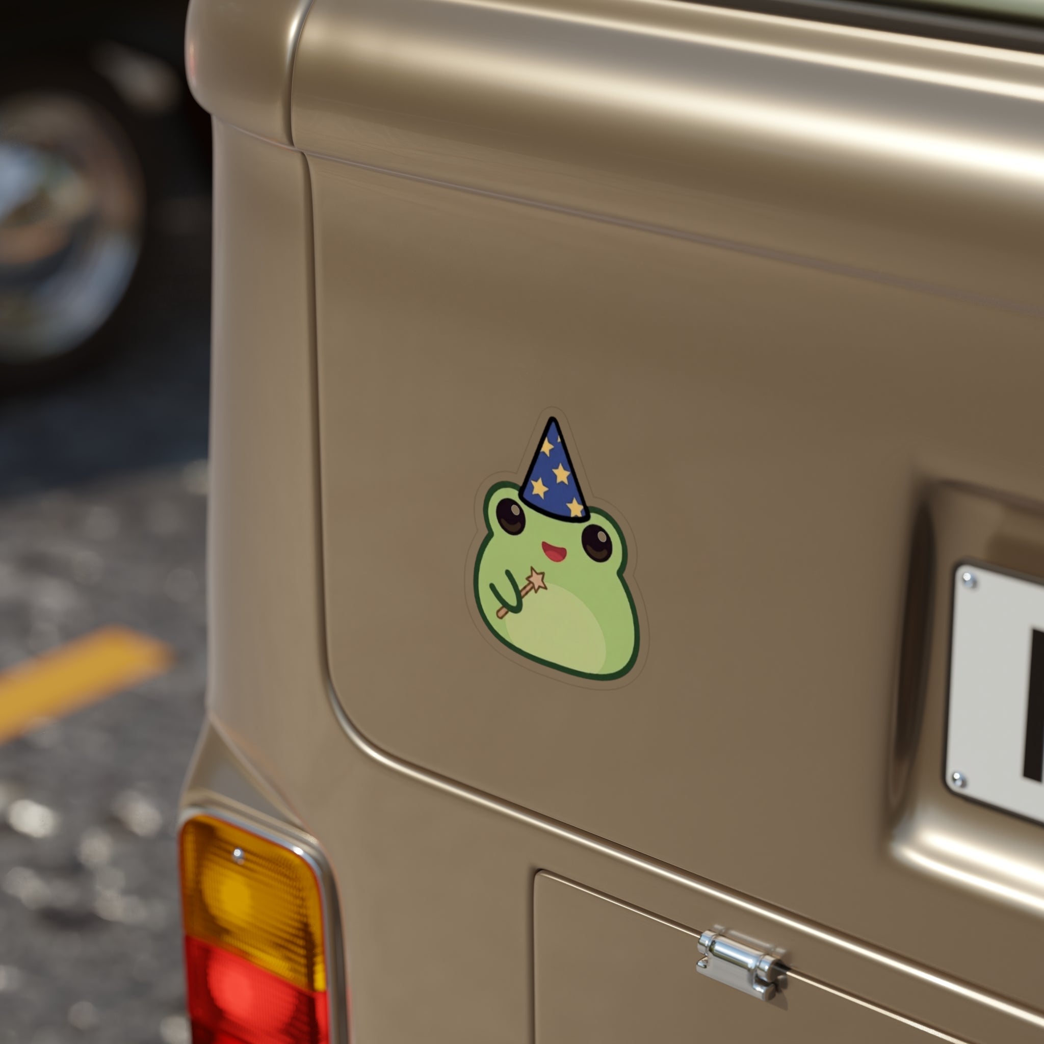 Frog Mage Die-Cut Outdoor Sticker Clear - Waterproof Transparent Logo Decal Best on Light Surfaces