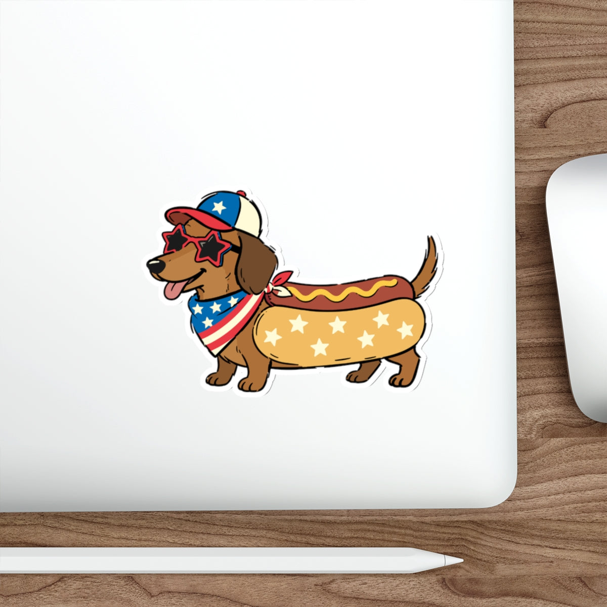 Patriotic Sticker Pack — HotDOG 4th of July Red White Blue Die-Cut Stickers