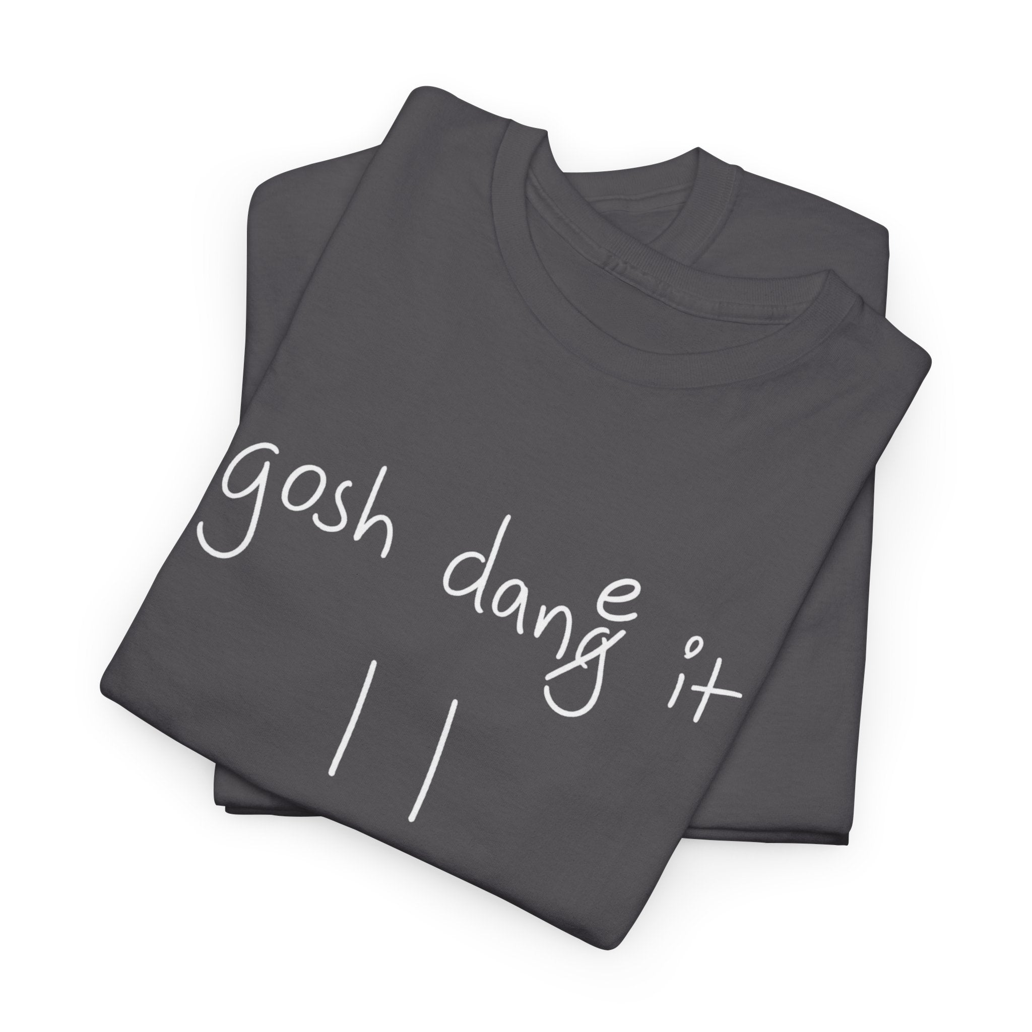 DoctorJSWAYS gosh dane it T-Shirt — Minimal Logo Black Tee with Bold Back Text