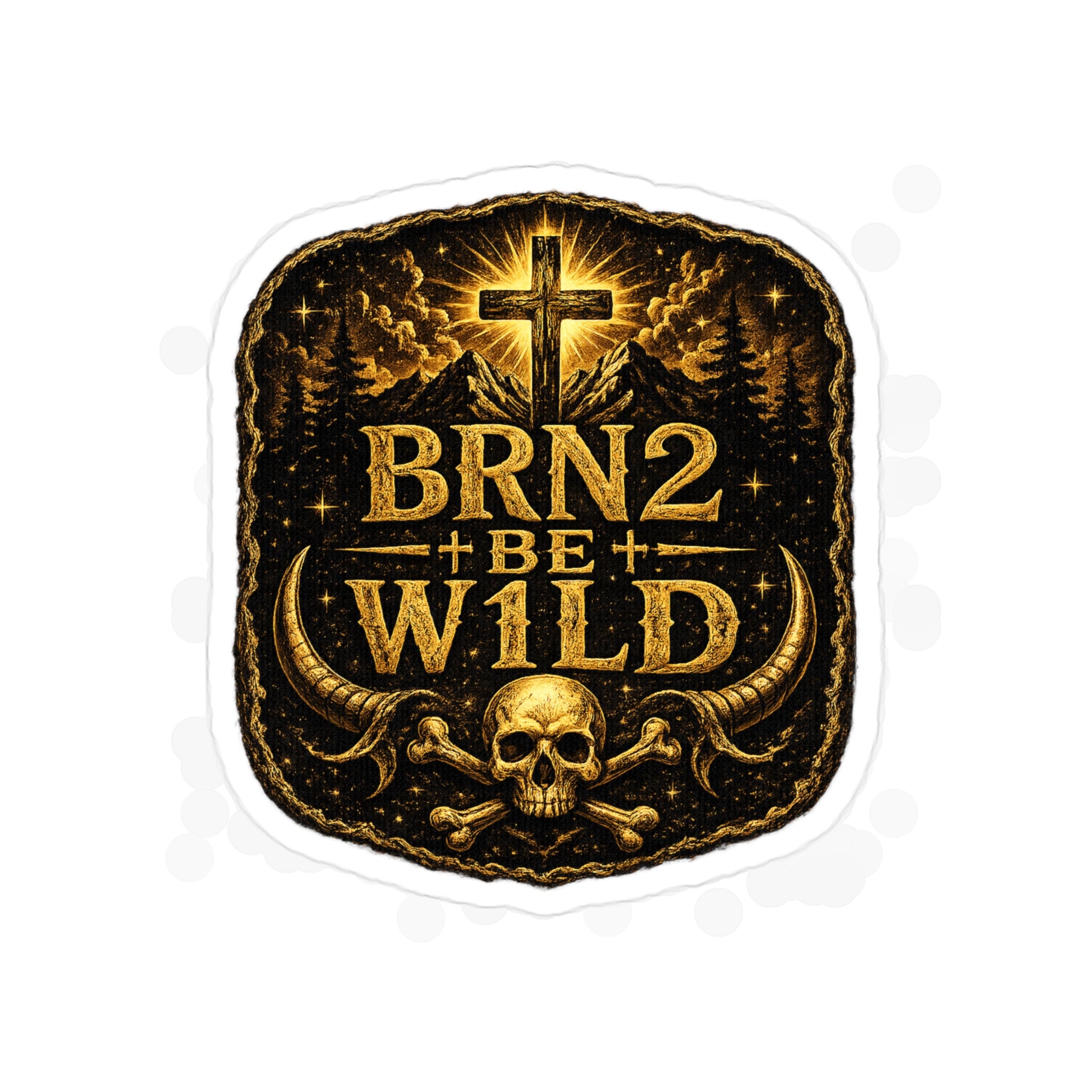 BRN2BEW1LD-Cut Outdoor Sticker - Waterproof Transparent Logo Decal