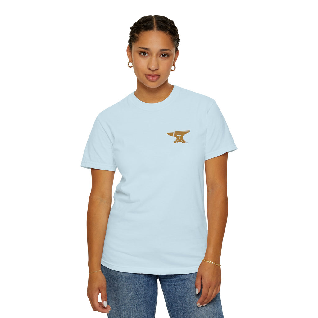 FaithForge OG Gaming T-Shirt — Logo Tee with Anvil & Cross (Christian Gamer Apparel)
