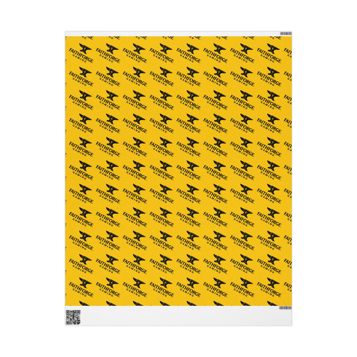 FFG Logo Wrapping Paper – Yellow FaithForge Repeat Pattern