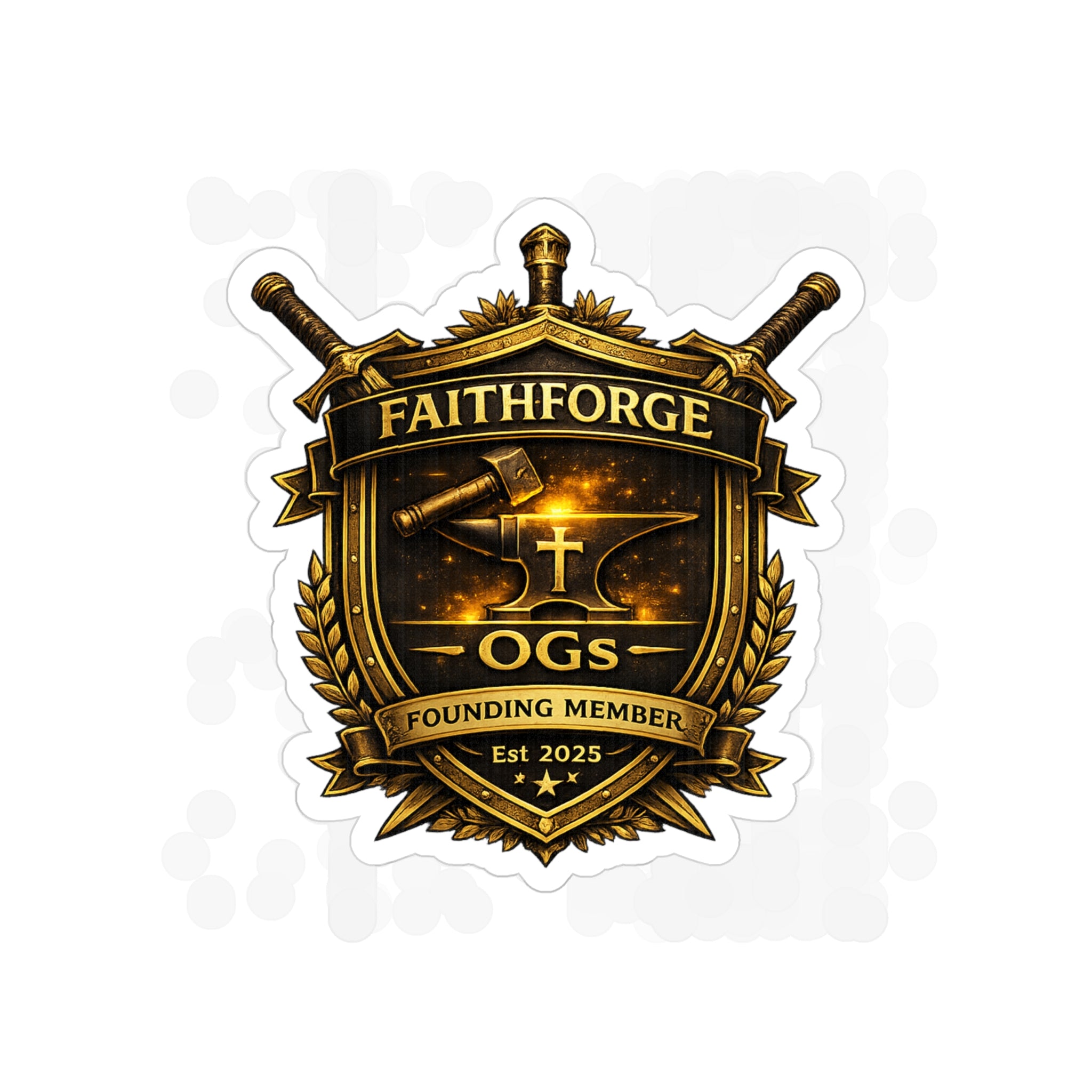 Faithforge Gaming Die-Cut Outdoor Sticker - Waterproof Transparent Logo Decal