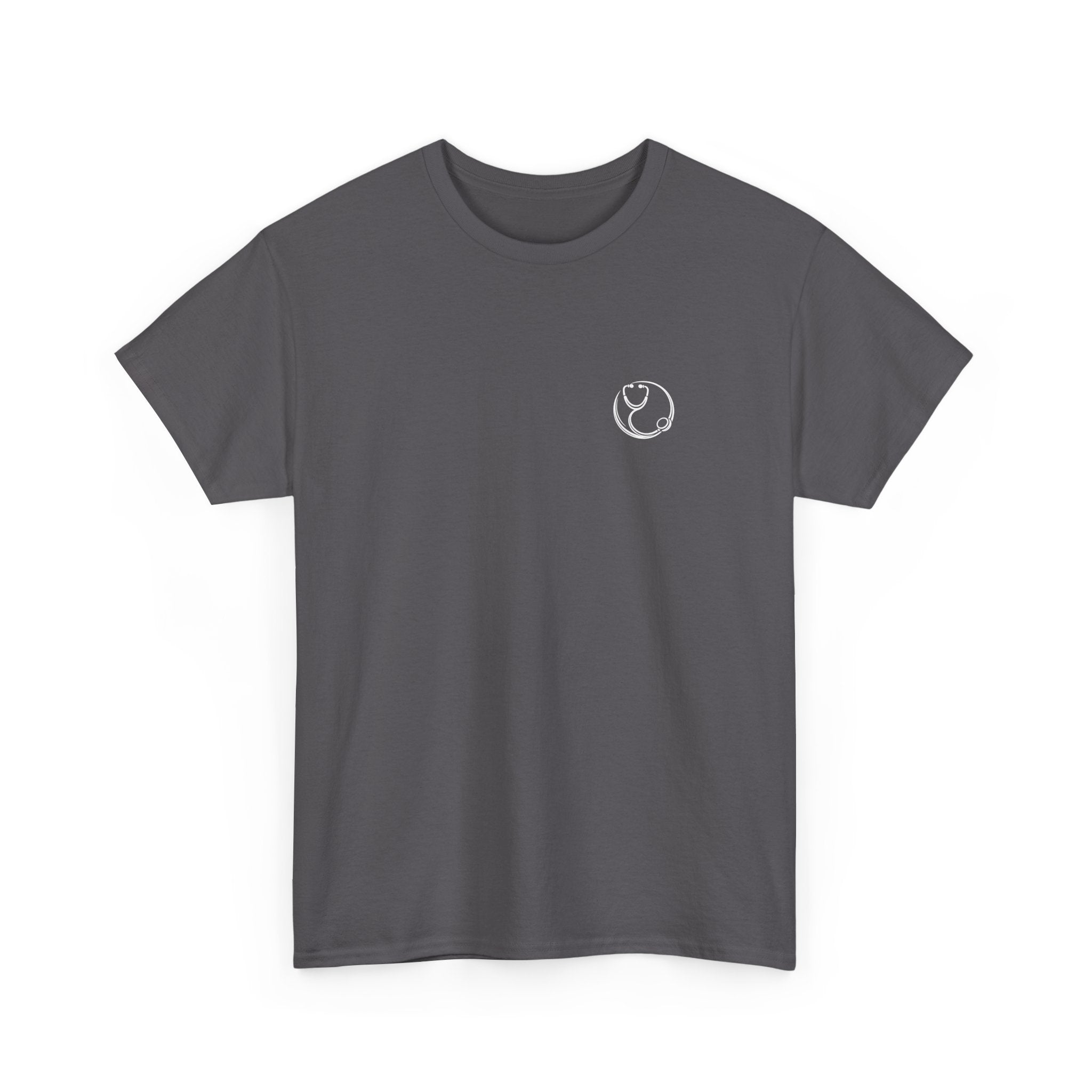 DoctorJSWAYS Let Me Explain T-Shirt — Minimal Logo Black Tee with Bold Back Text