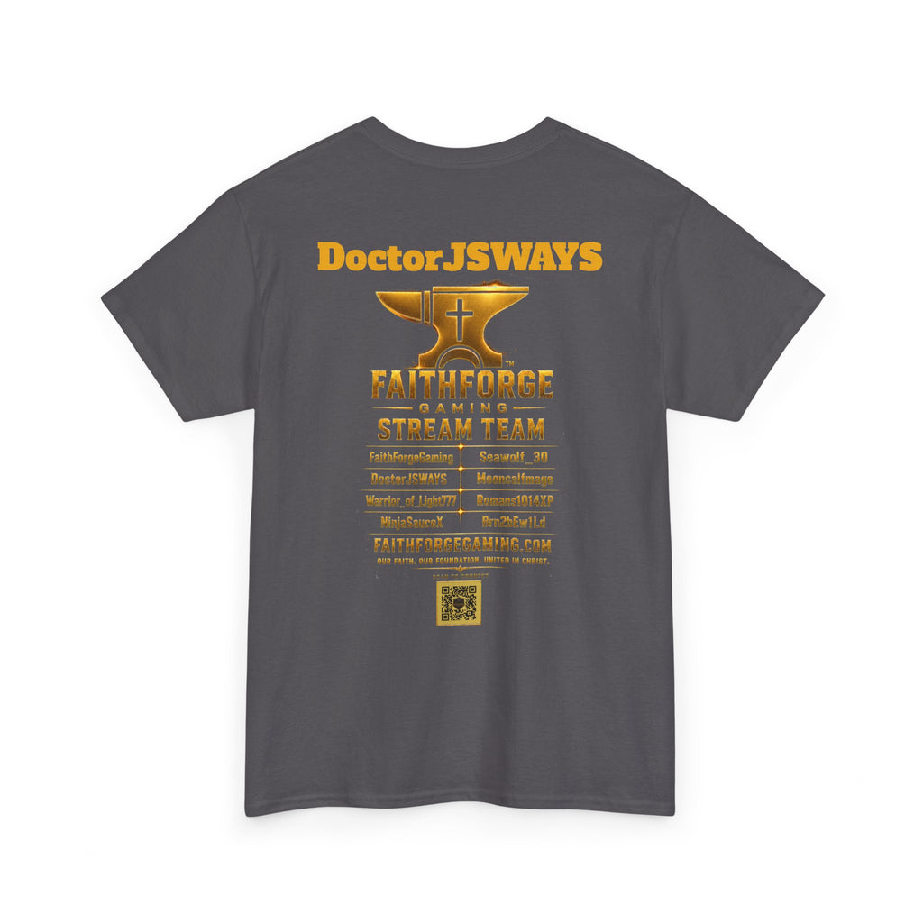 FaithForgeGaming Tee — FaithForge Stream Team Black Graphic T‑Shirt -DoctorJSWAYS