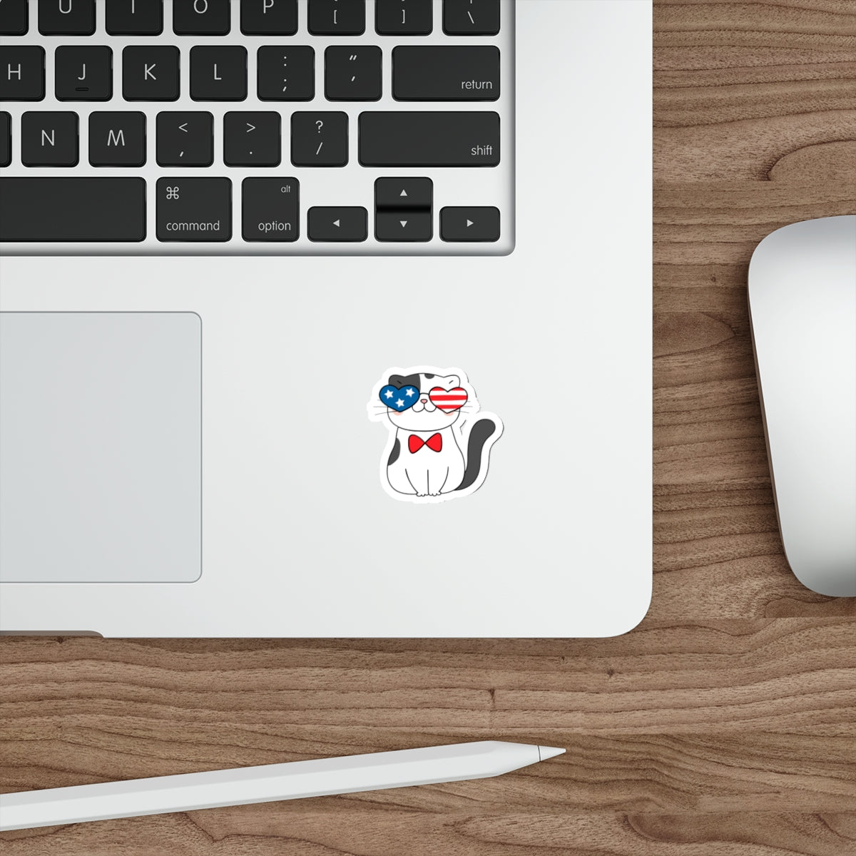 Patriotic Sticker Pack — Bowtie Cat 4th of July Red White Blue Die-Cut Stickers