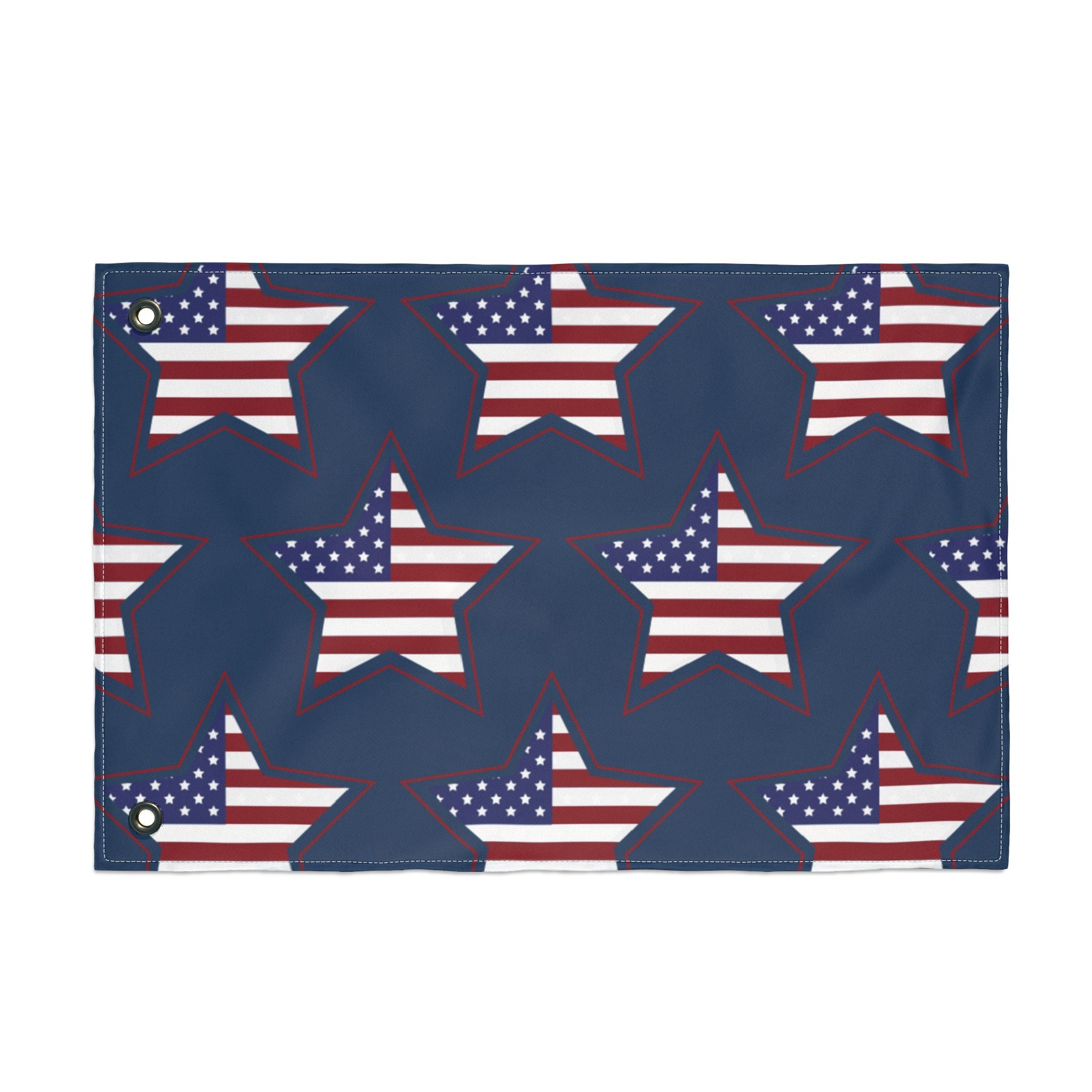 American Star Pattern Double-Sided Flag – Patriotic Stars & Stripes Garden Flag for 4th of July, Memorial Day, Veterans Day