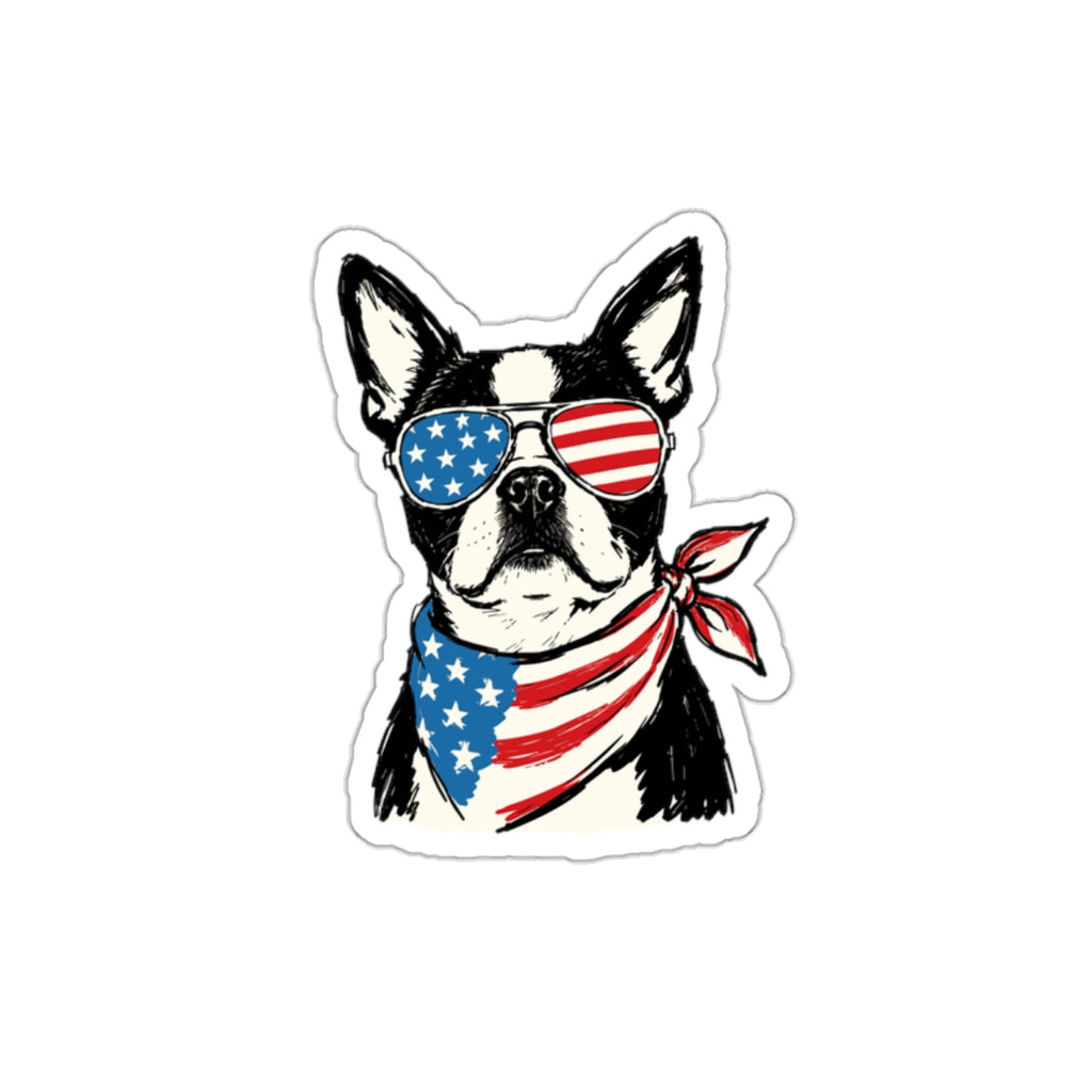 Patriotic Sticker Pack — Paws and Shades 4th of July Red White Blue Die-Cut Stickers