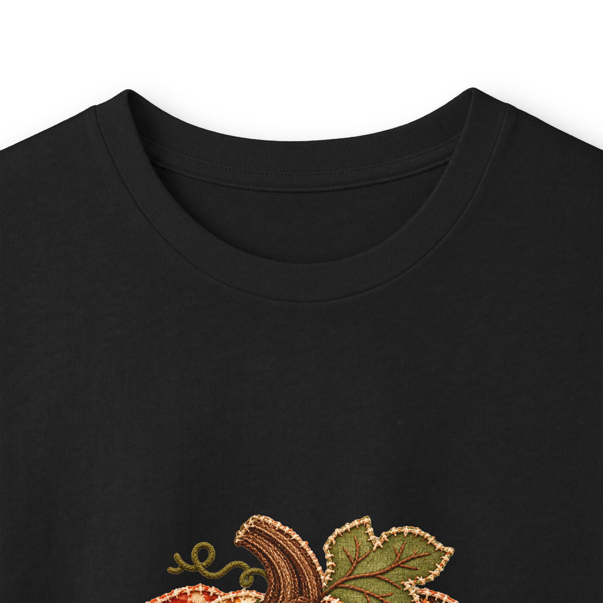 Autumn Patchwork Pumpkin Long Sleeve Tee