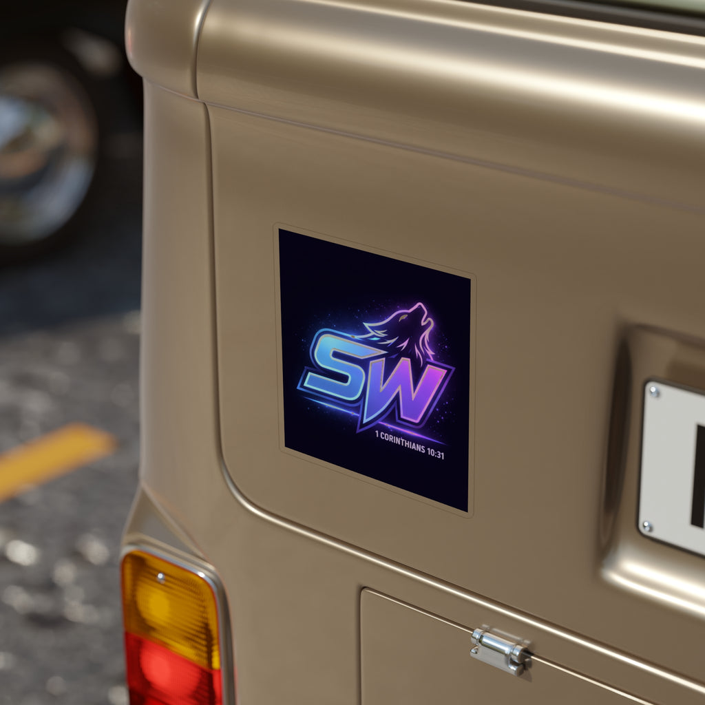 Seawolf_30 VOD Die-Cut Outdoor Clear Sticker - Waterproof Transparent Logo Decal Best on Light Surfaces