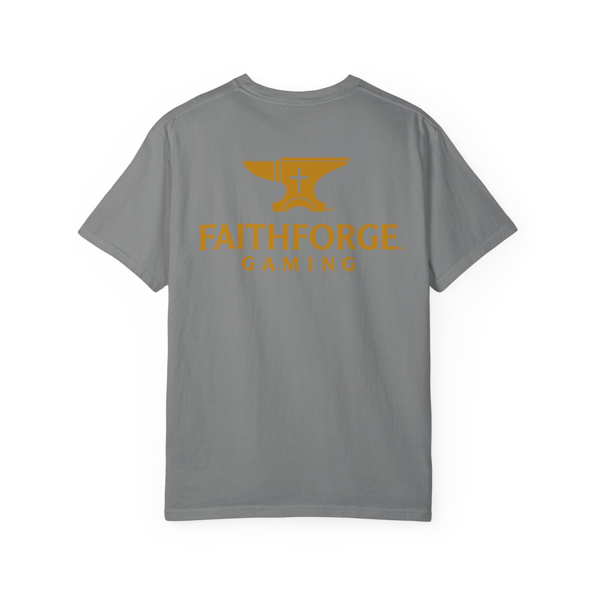 FaithForge Gaming T-Shirt — Logo Tee with Anvil & Cross (Christian Gamer Apparel)