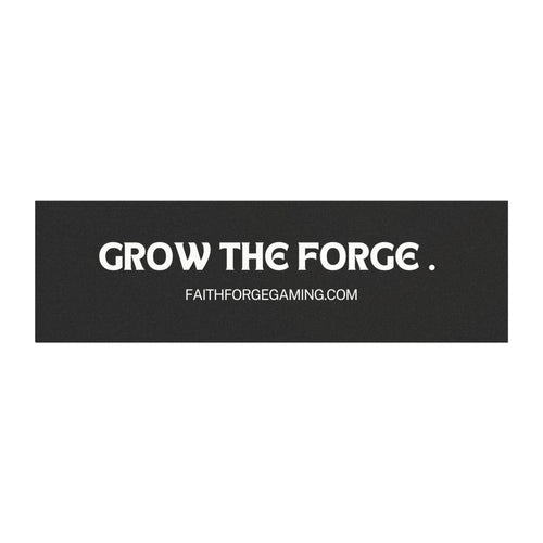 Car Magnet — "Grow The Forge" Black Bumper Sticker with FaithForgeGaming.com