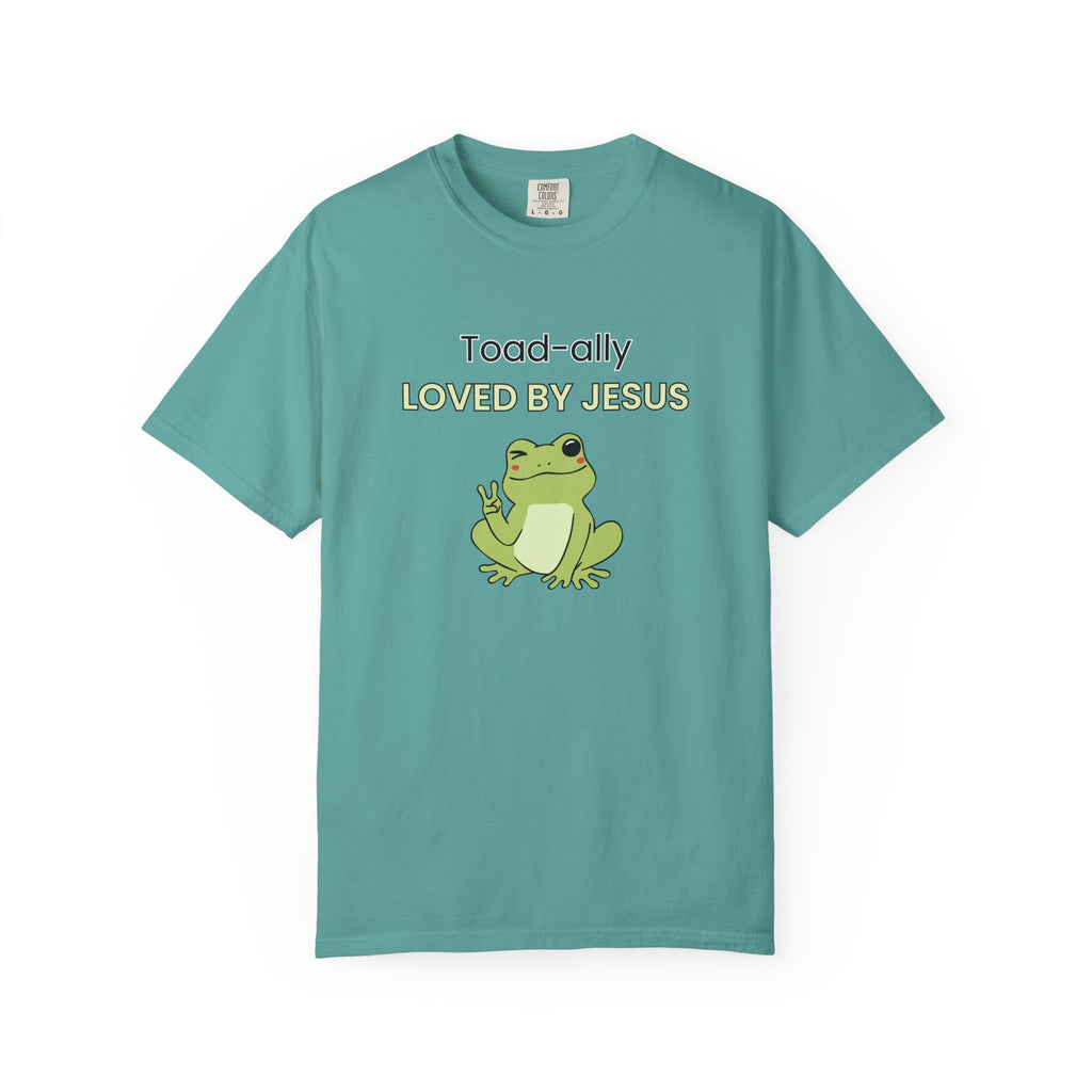 T-shirt - "Toad-ally Loved by Jesus" Cute Frog Christian Tee