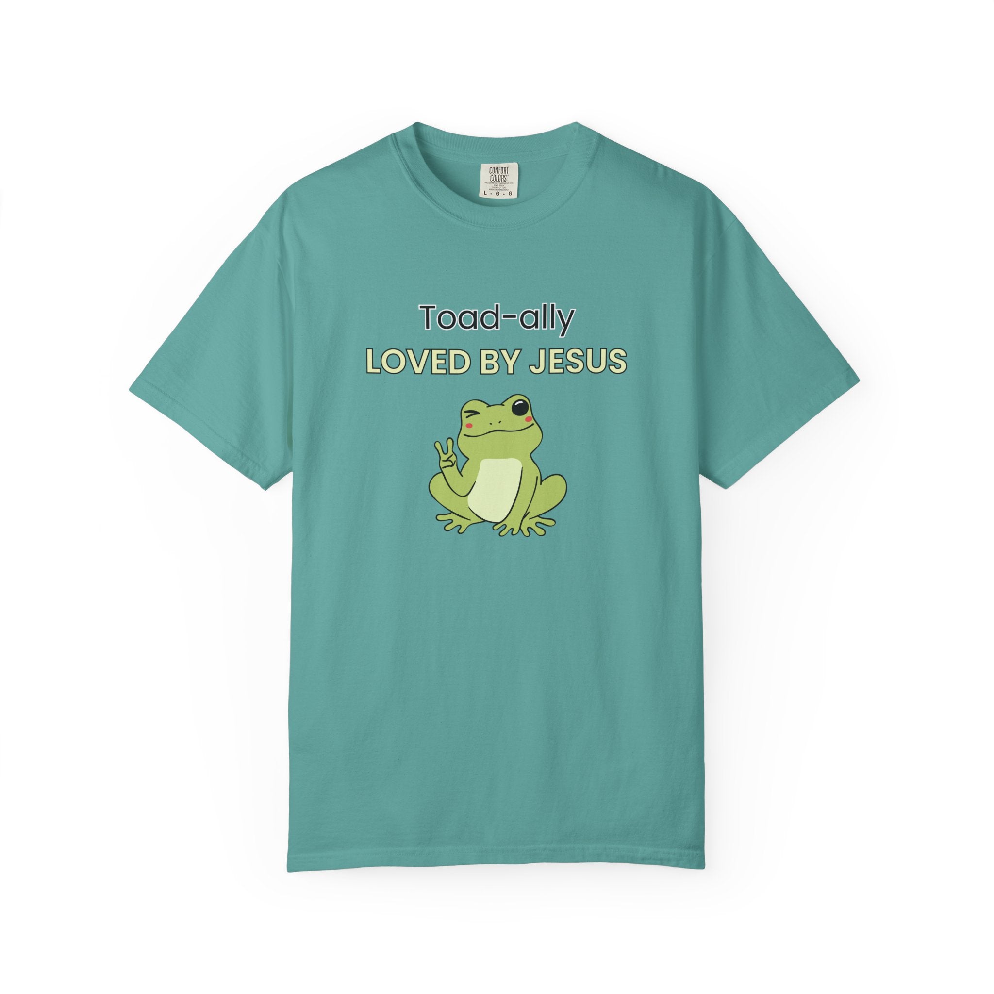 T-shirt - "Toad-ally Loved by Jesus" Cute Frog Christian Tee