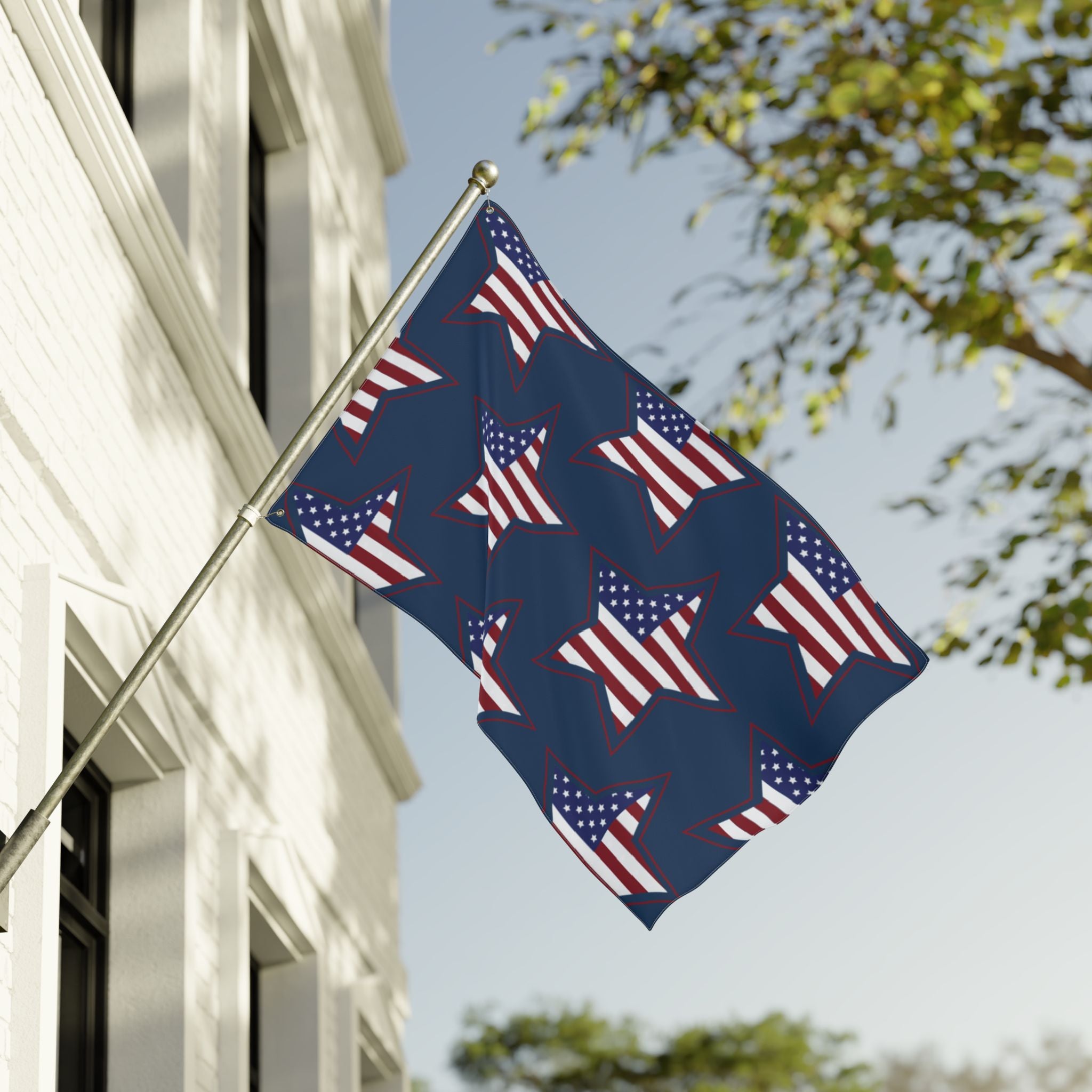 American Star Pattern Double-Sided Flag – Patriotic Stars & Stripes Garden Flag for 4th of July, Memorial Day, Veterans Day