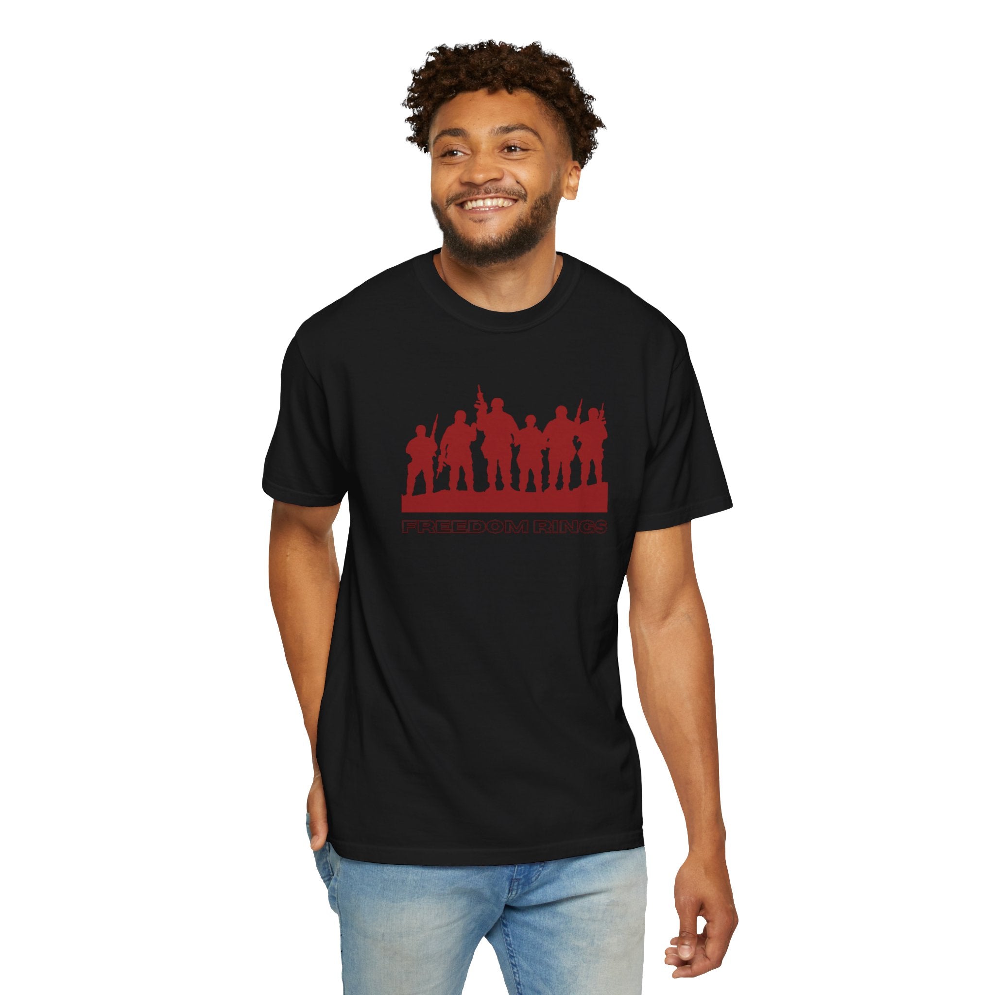T-Shirt — 'American Heroes' Silhouette Design (Veteran & Military Tribute)