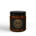 FaithForge Gaming Scented Soy Candle — Amber Jar with Black Lid (4oz & 9oz)