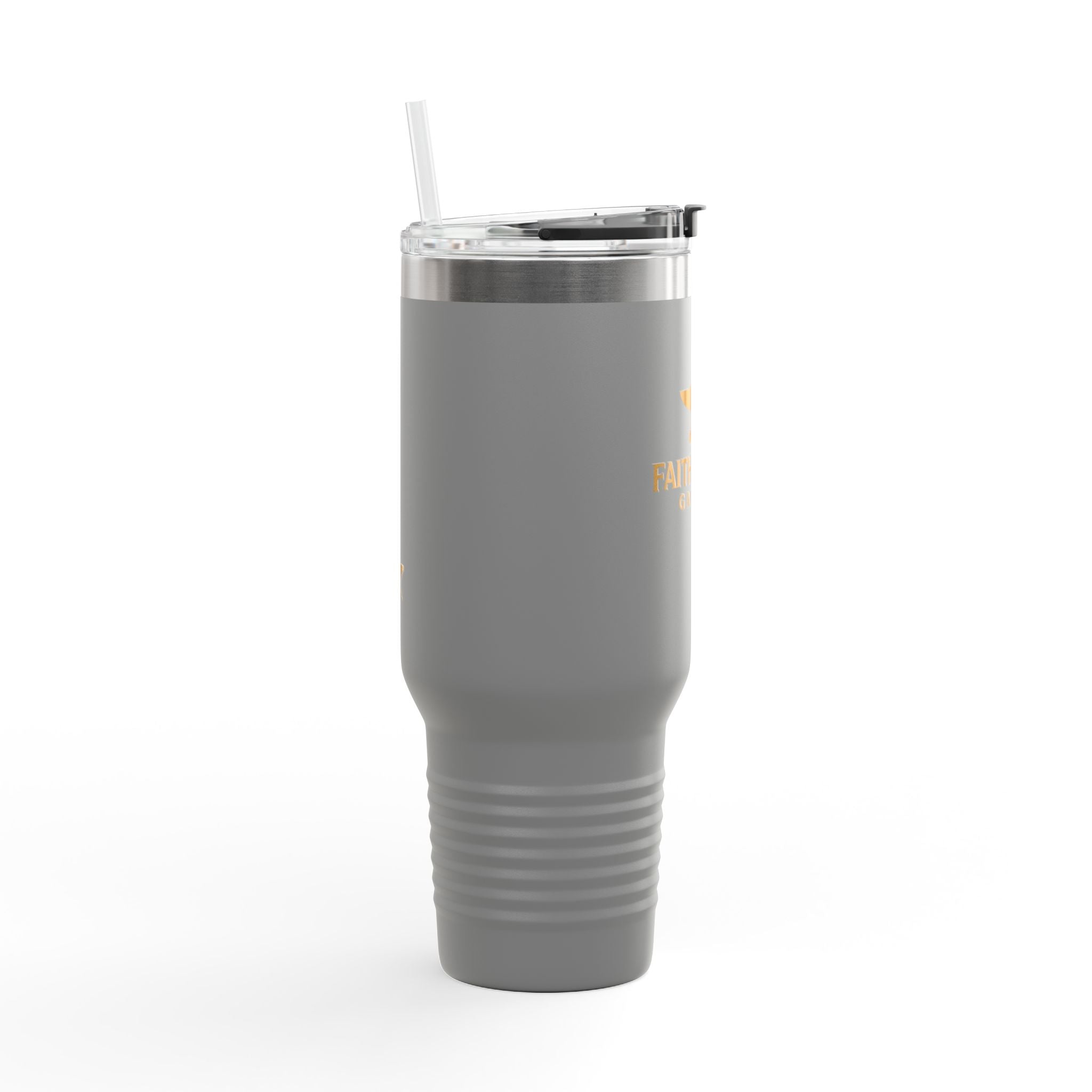 40oz Insulated Travel Mug — FaithForge Gaming Logo