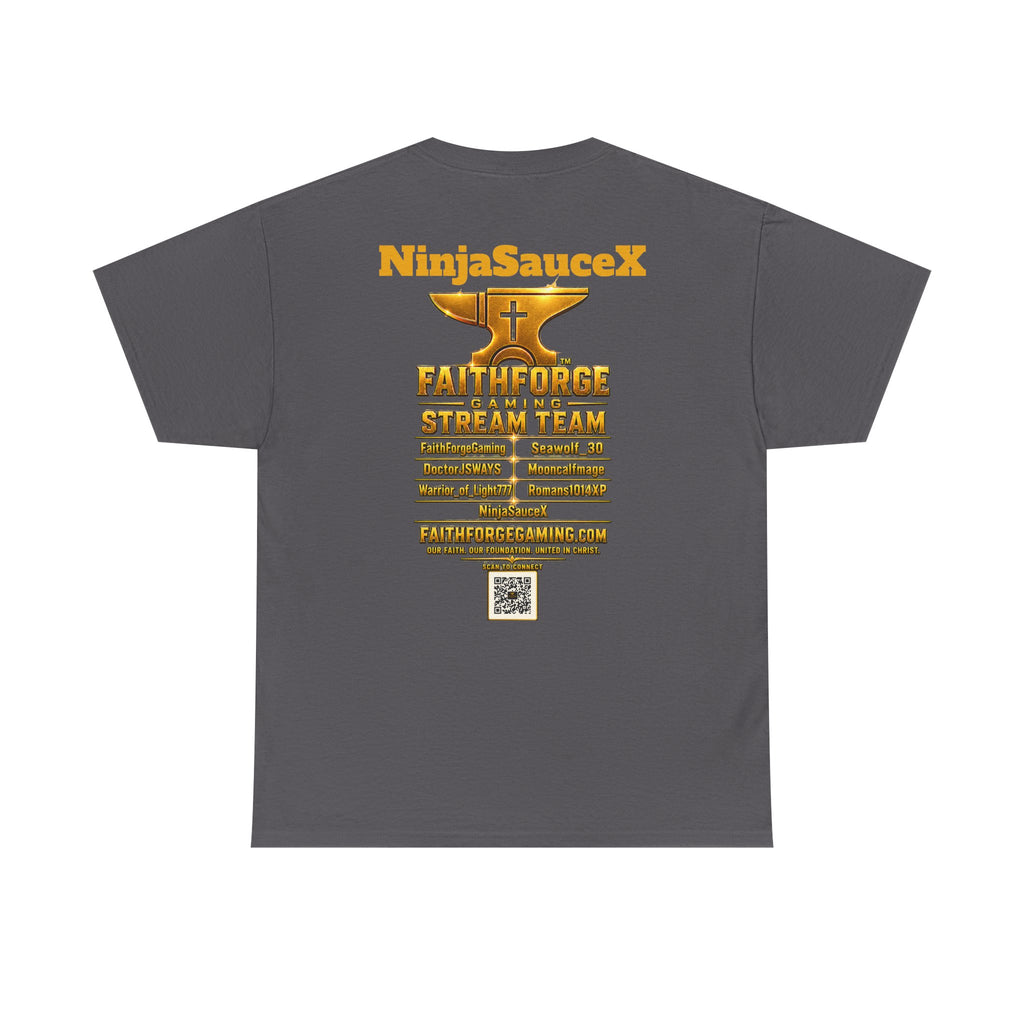 FaithForgeGaming Tee — FaithForge Stream Team Black Graphic T‑Shirt -NinjaSauceX
