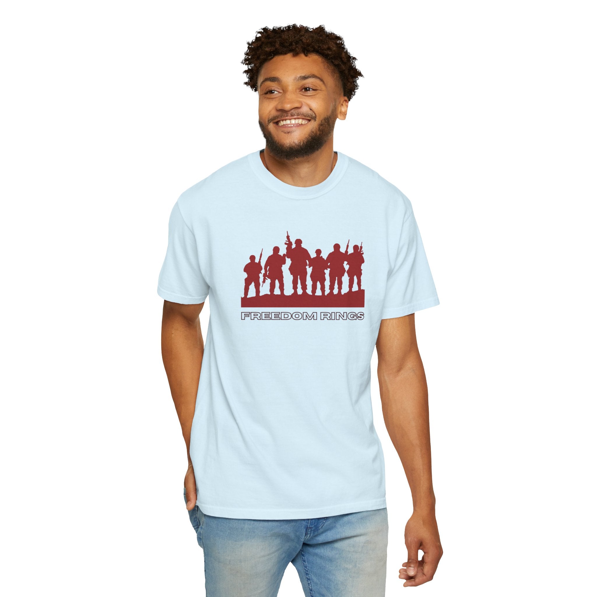T-Shirt — 'American Heroes' Silhouette Design (Veteran & Military Tribute)