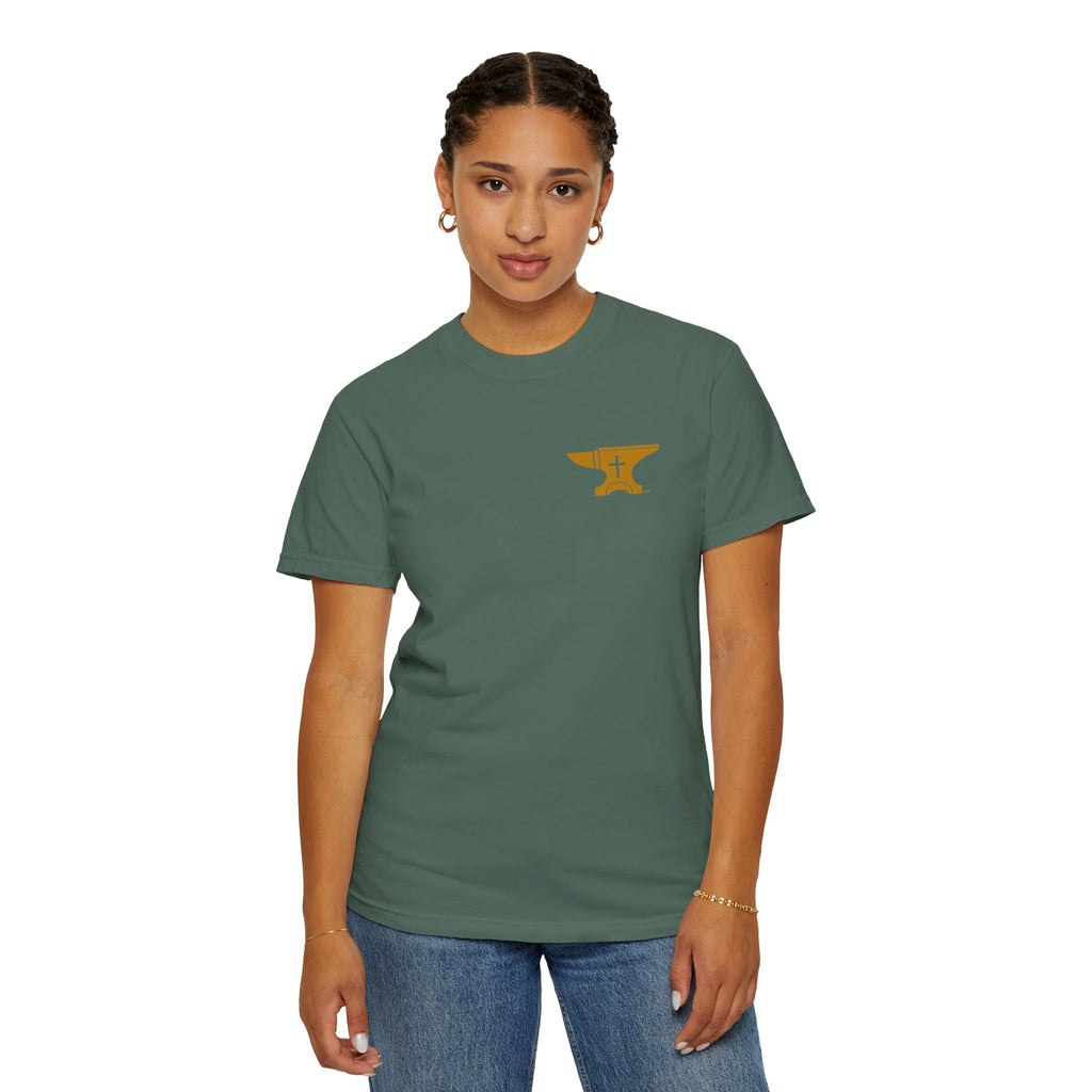 FaithForge Gaming T-Shirt — Logo Tee with Anvil & Cross (Christian Gamer Apparel)