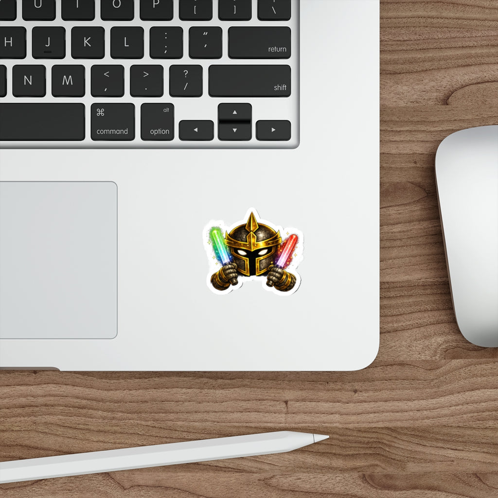 FaithForge Knight Dance Die-Cut Sticker — Water-resistant vinyl