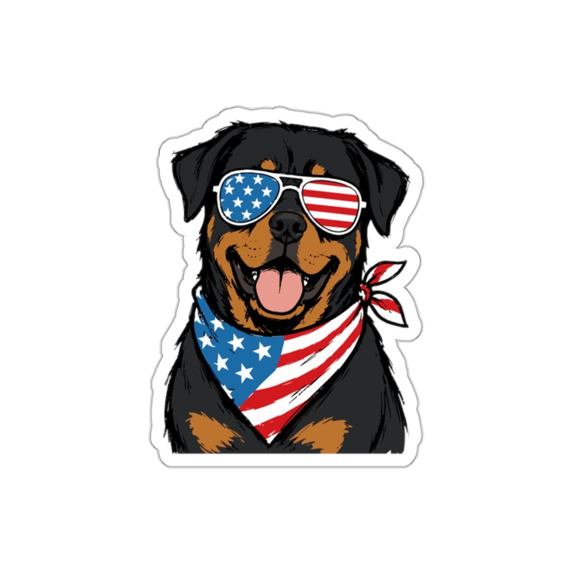 Copy of Patriotic Sticker Pack — Mans Best Friend 4th of July Red White Blue Die-Cut Stickers