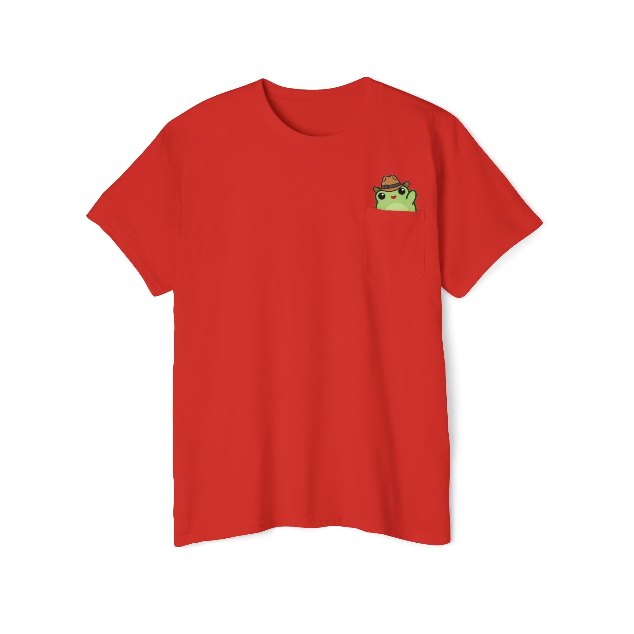 Pocket Frog Tee — Cute Cowboy Frog Pocket Graphic T-Shirt