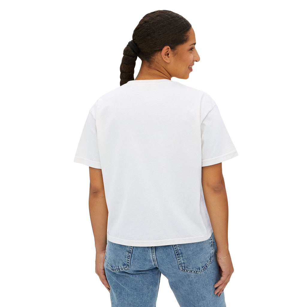 Women's Boxy Tee – Floral “Praise” Graphic Shirt