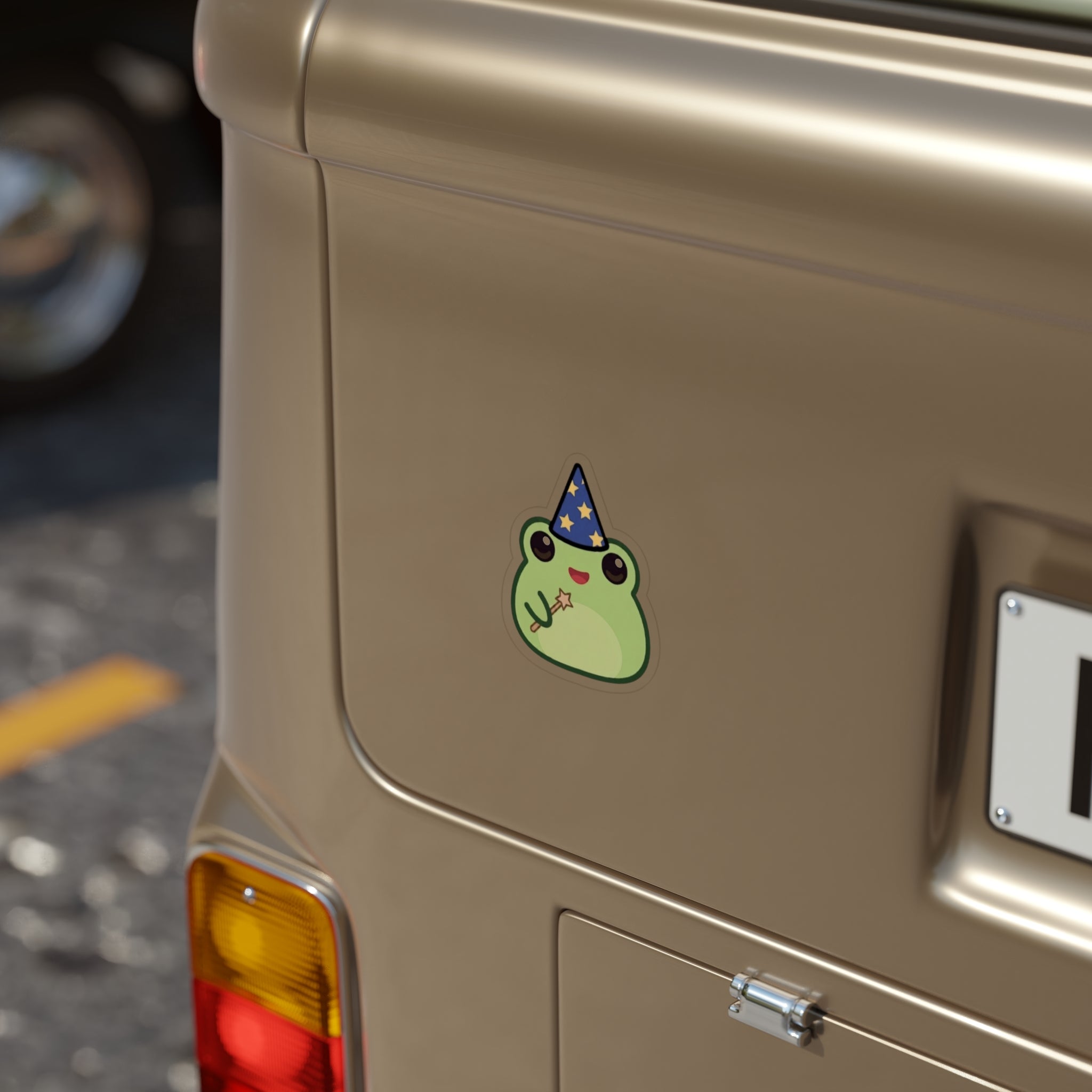 Frog Mage Die-Cut Outdoor Sticker Clear - Waterproof Transparent Logo Decal Best on Light Surfaces