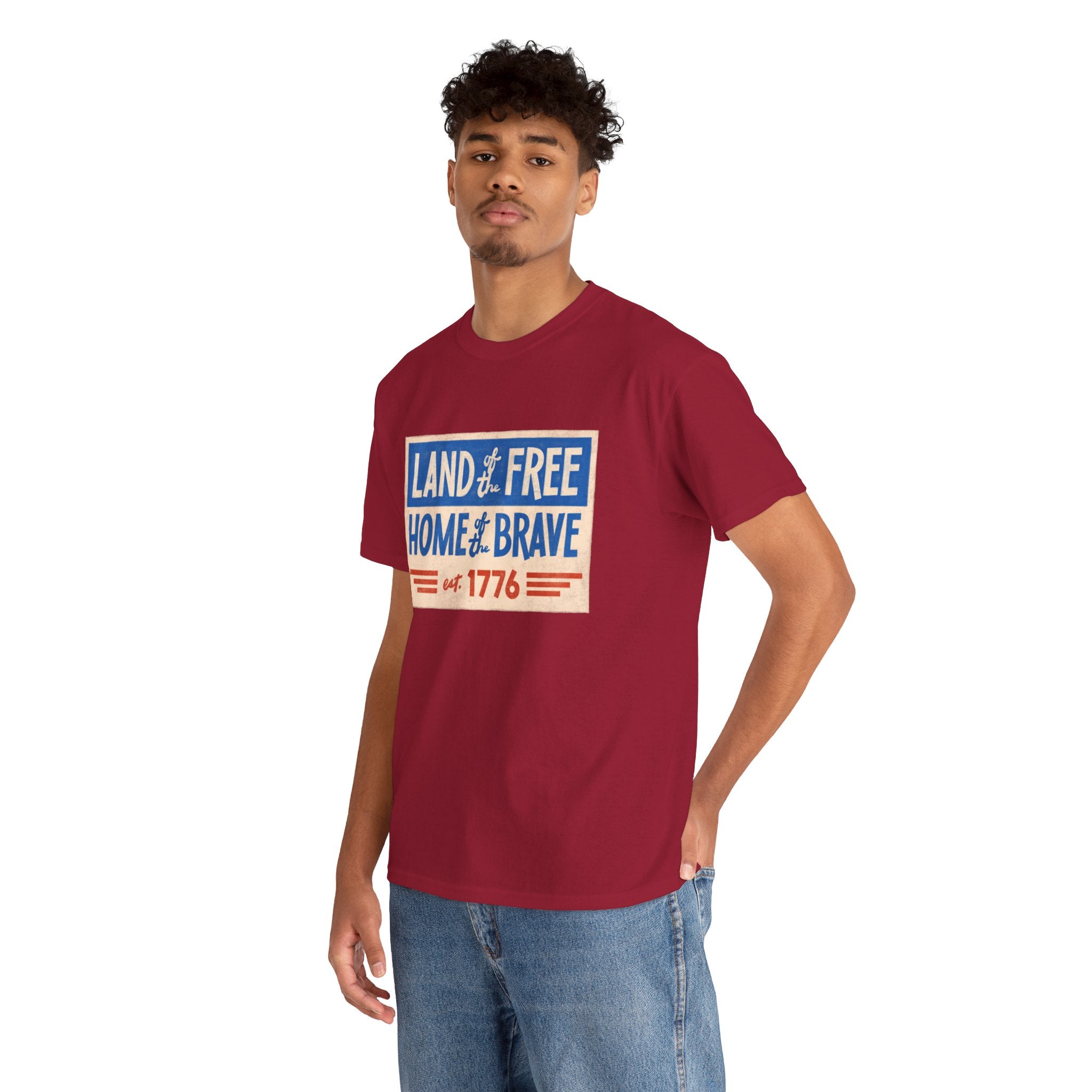 Land of the Free, 1776" Cotton Shirt