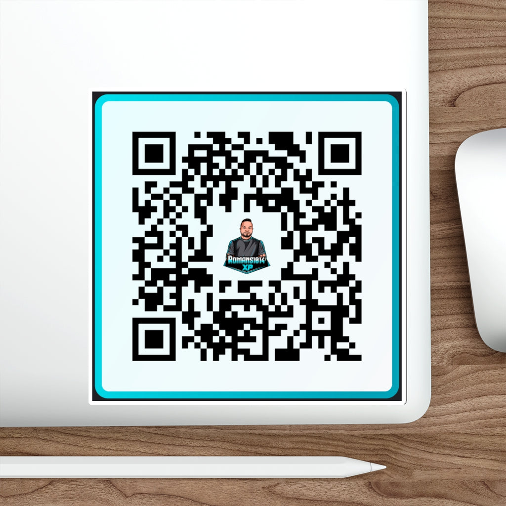 Romans1014XP Streamer QR Code Die-Cut Sticker Indoor/Outdoor