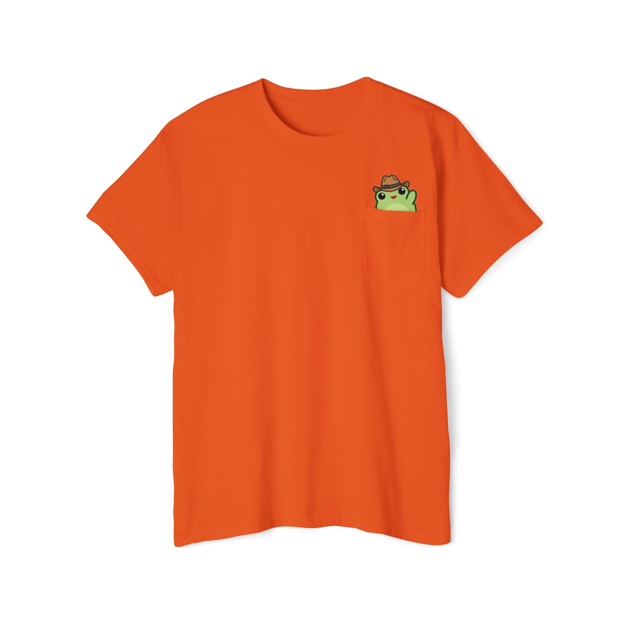 Pocket Frog Tee — Cute Cowboy Frog Pocket Graphic T-Shirt