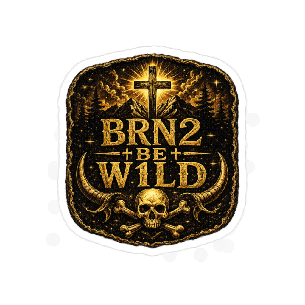 BRN2BEW1LD-Cut Outdoor Clear Sticker - Waterproof Transparent Logo Decal Best on Light Surfaces