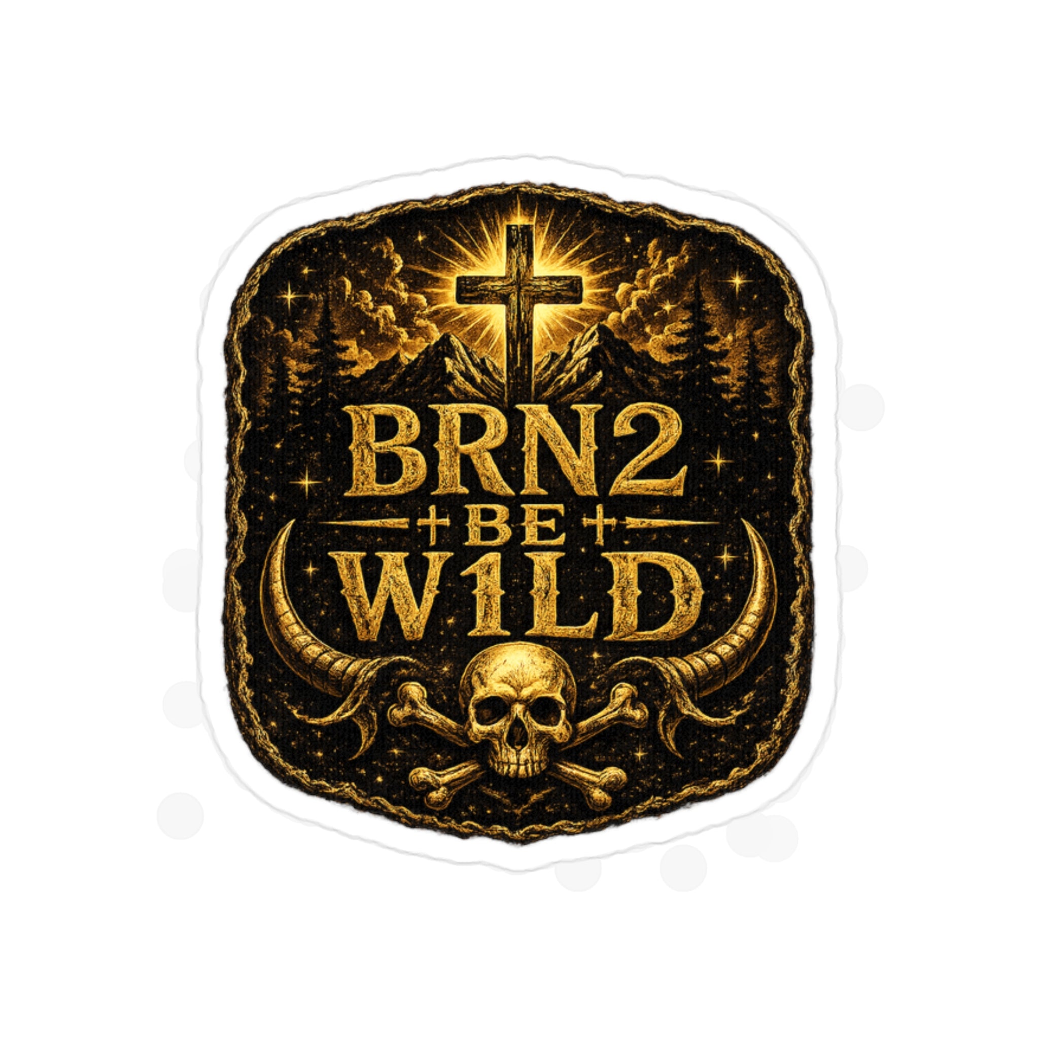 BRN2BEW1LD-Cut Outdoor Sticker - Waterproof Transparent Logo Decal