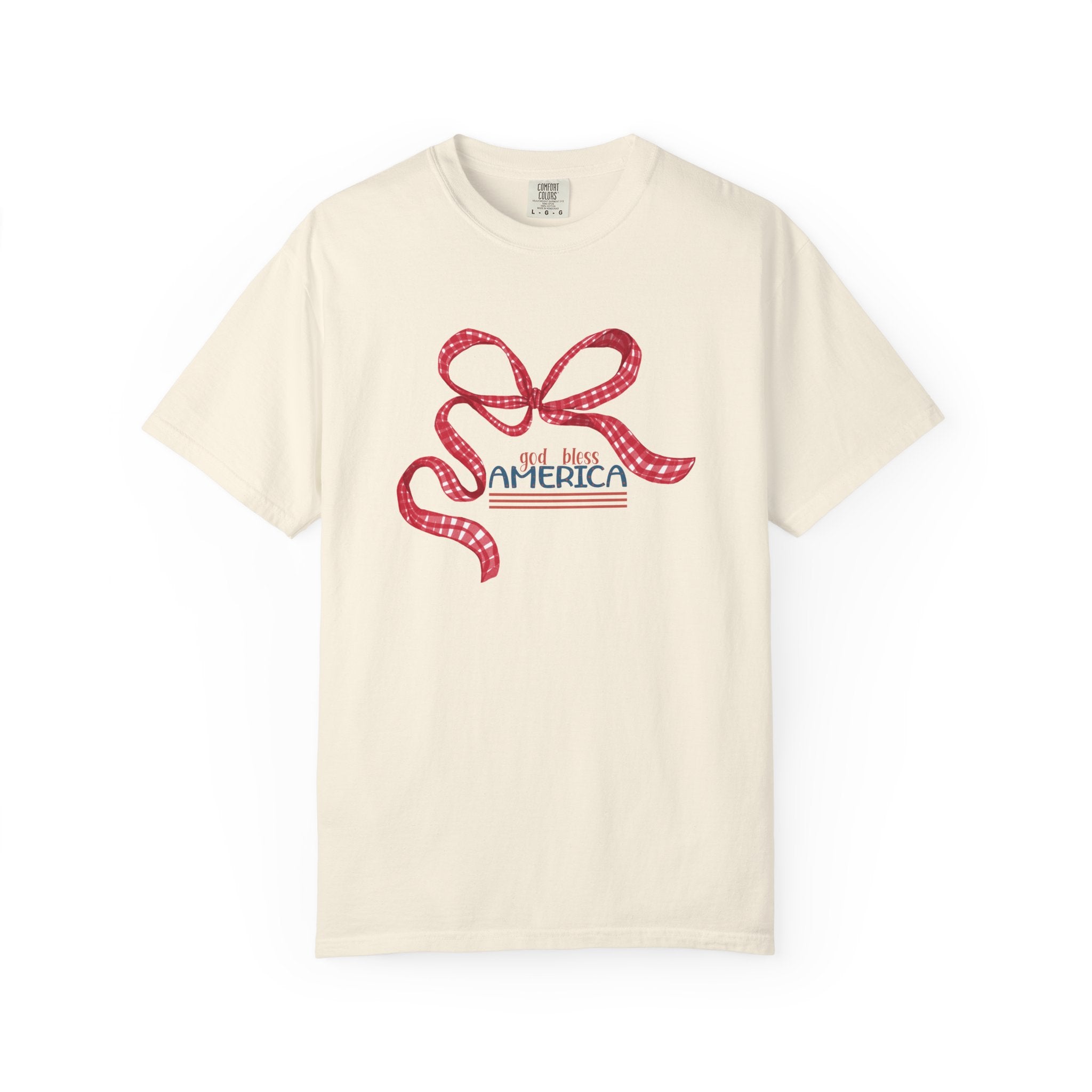 Patriotic Bow T-Shirt — God Bless America Fourth of July Tee