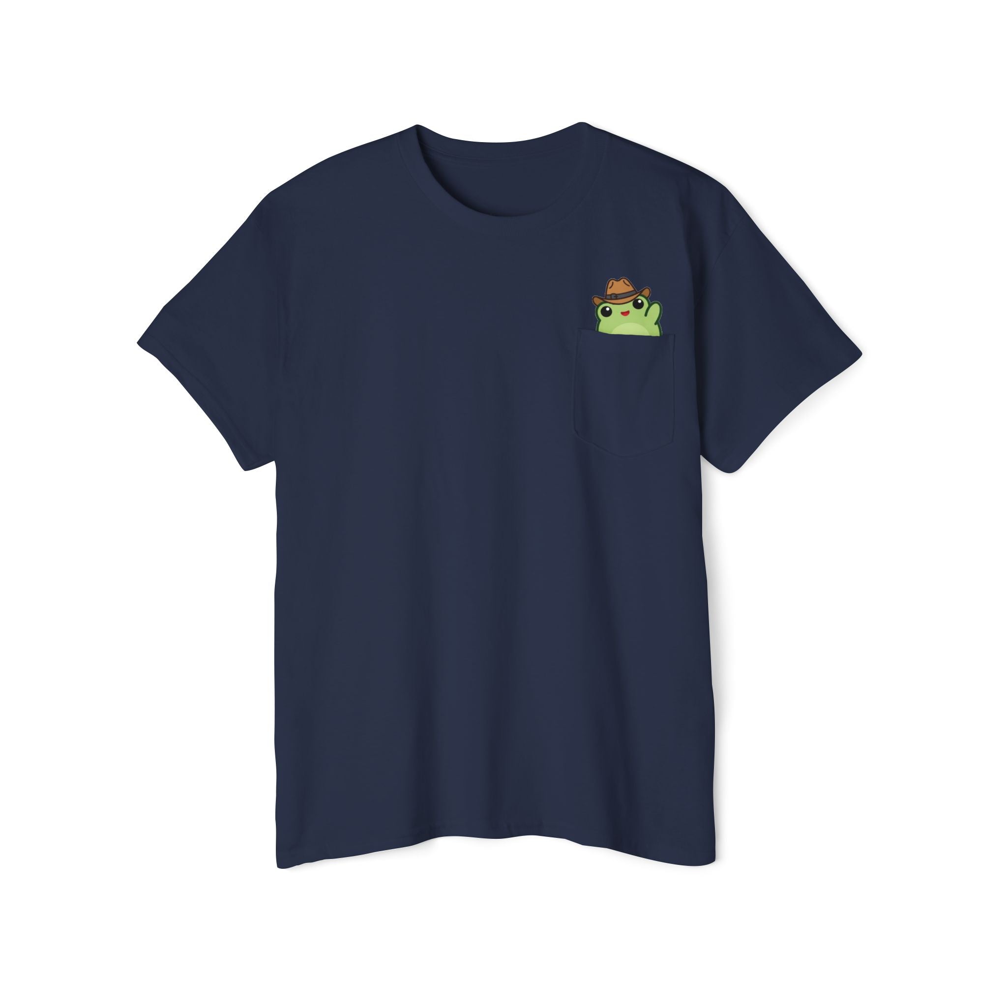 Pocket Frog Tee — Cute Cowboy Frog Pocket Graphic T-Shirt