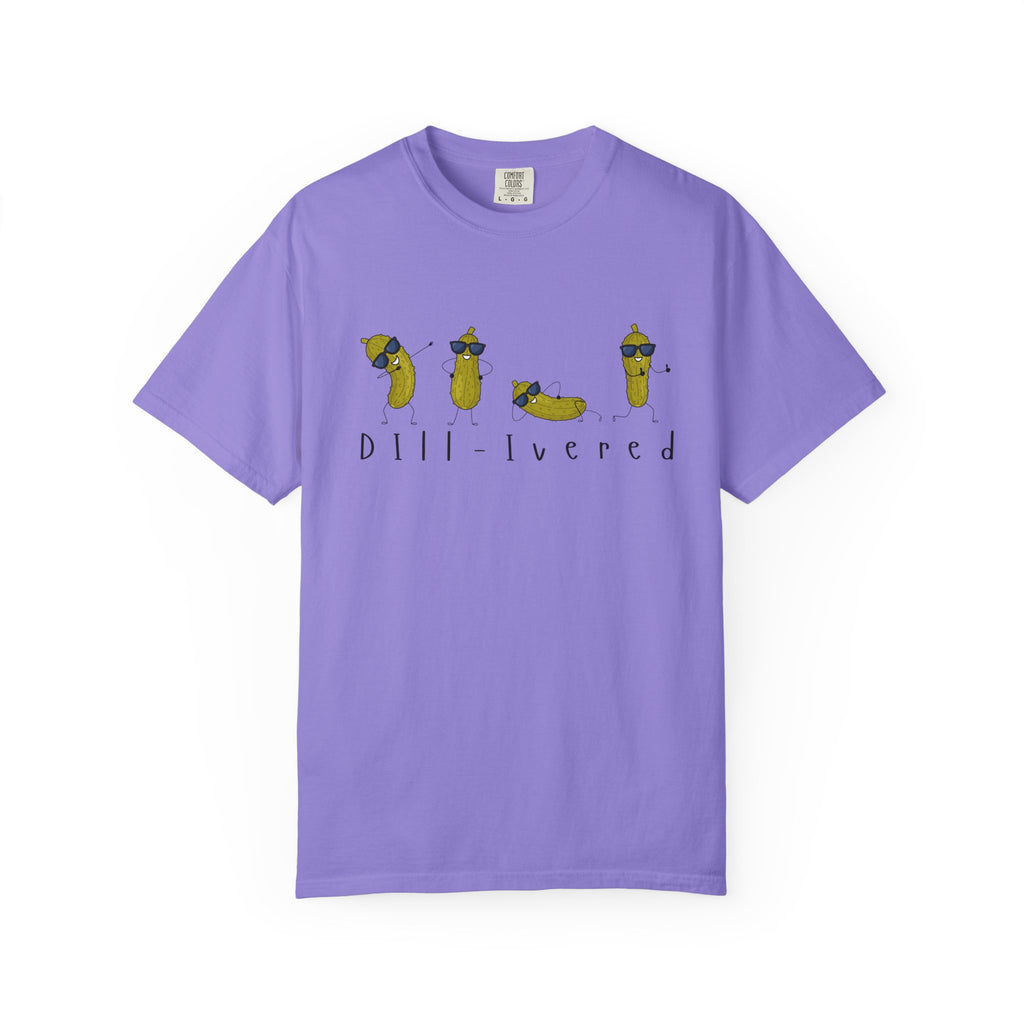 Dill-Livered Pickle Pun T-Shirt — Funny Pickle Lover Tee