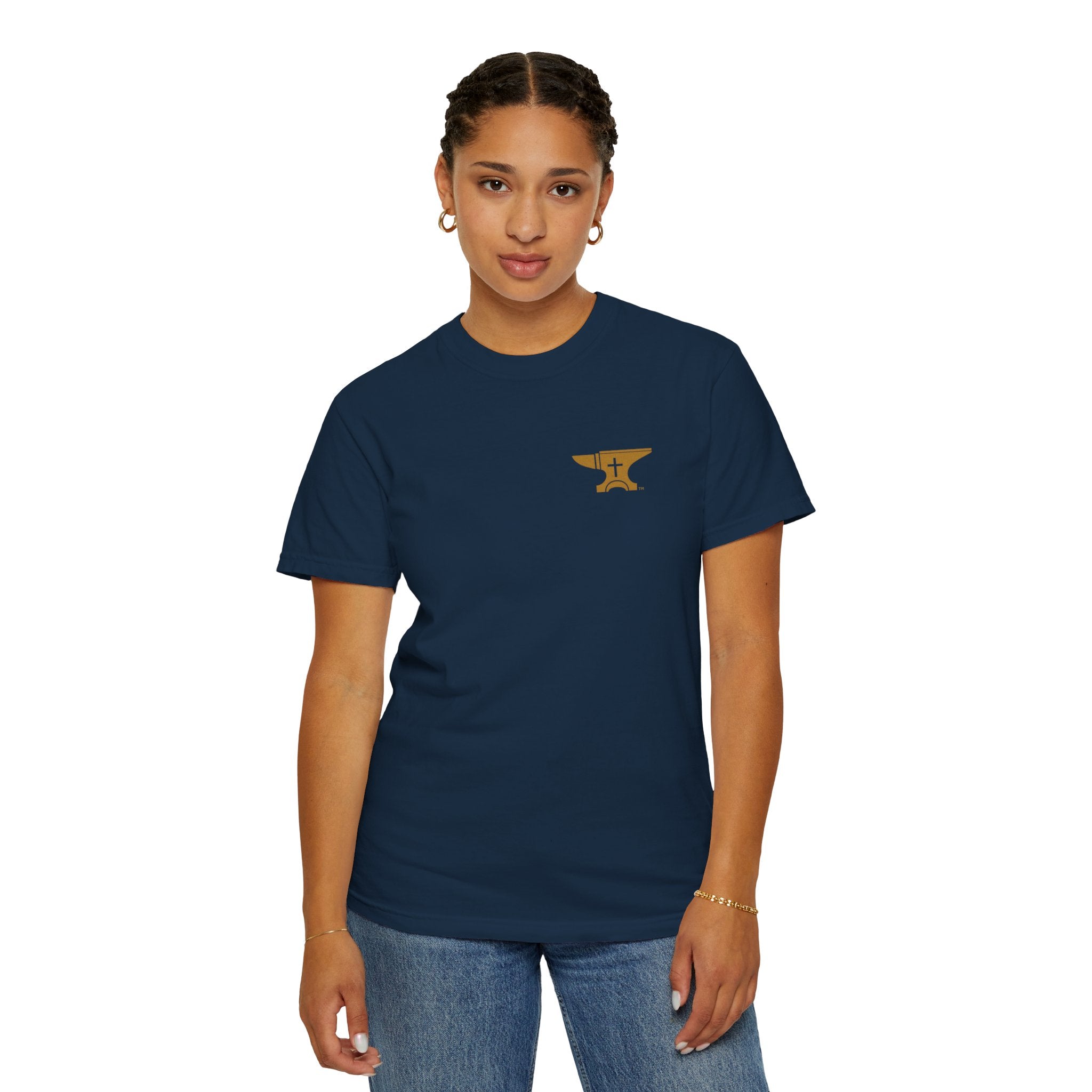 FaithForge OG Gaming T-Shirt — Logo Tee with Anvil & Cross (Christian Gamer Apparel)