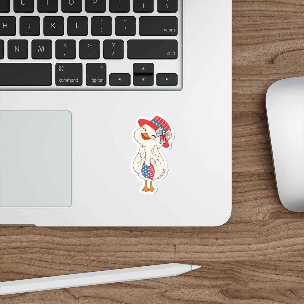 Patriotic Sticker Pack — Granny Goose 4th of July Red White Blue Die-Cut Stickers